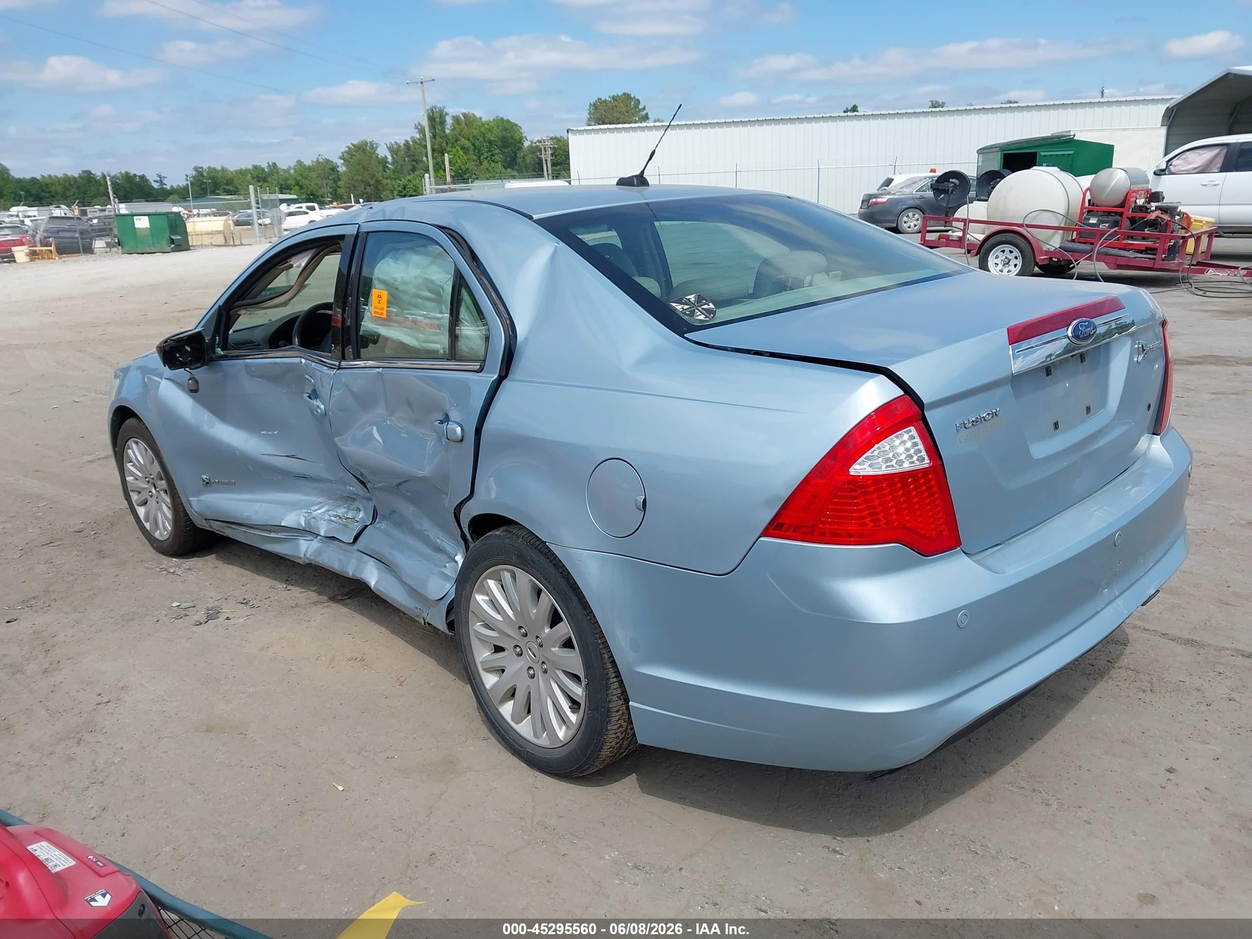 2010 Ford Fusion Hybrid   Blue vin: 3FADP0L36AR195595