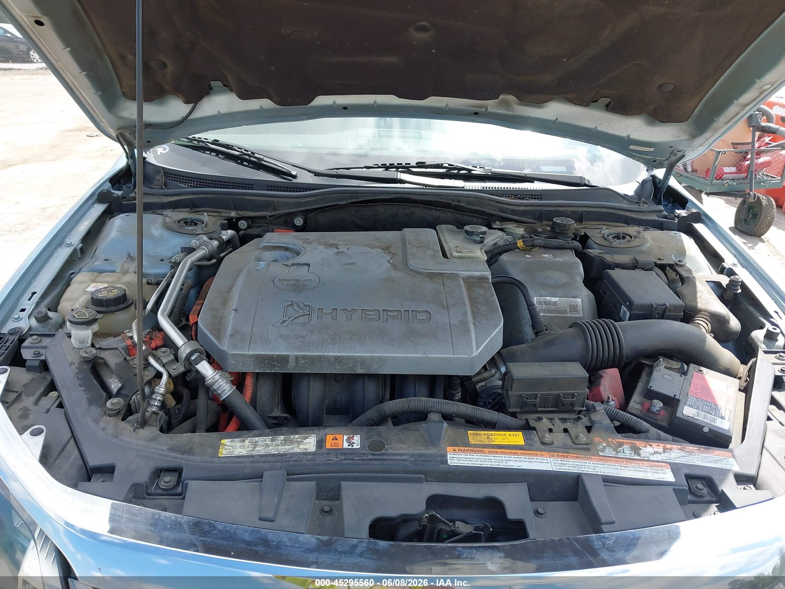 2010 Ford Fusion Hybrid   Blue vin: 3FADP0L36AR195595