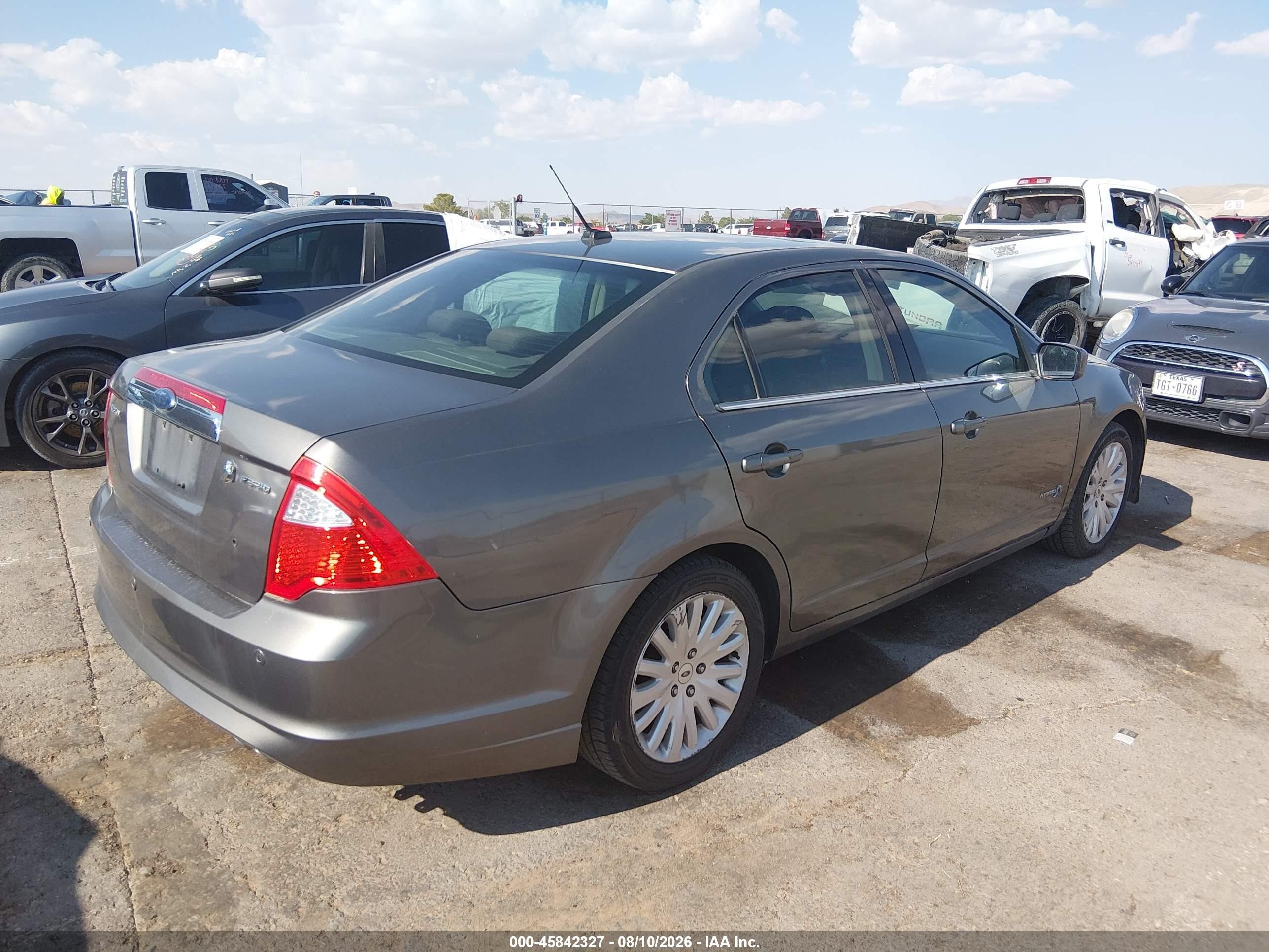 2010 Ford Fusion Hybrid Gray vin: 3FADP0L36AR298418