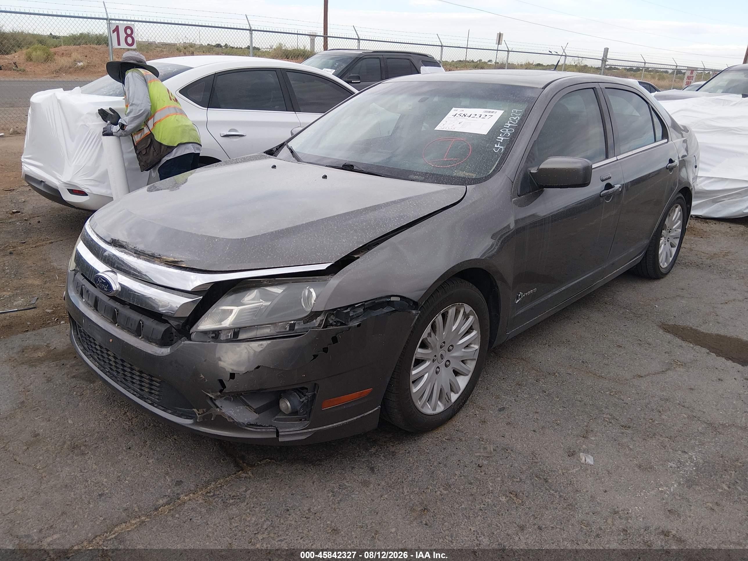 2010 Ford Fusion Hybrid Gray vin: 3FADP0L36AR298418