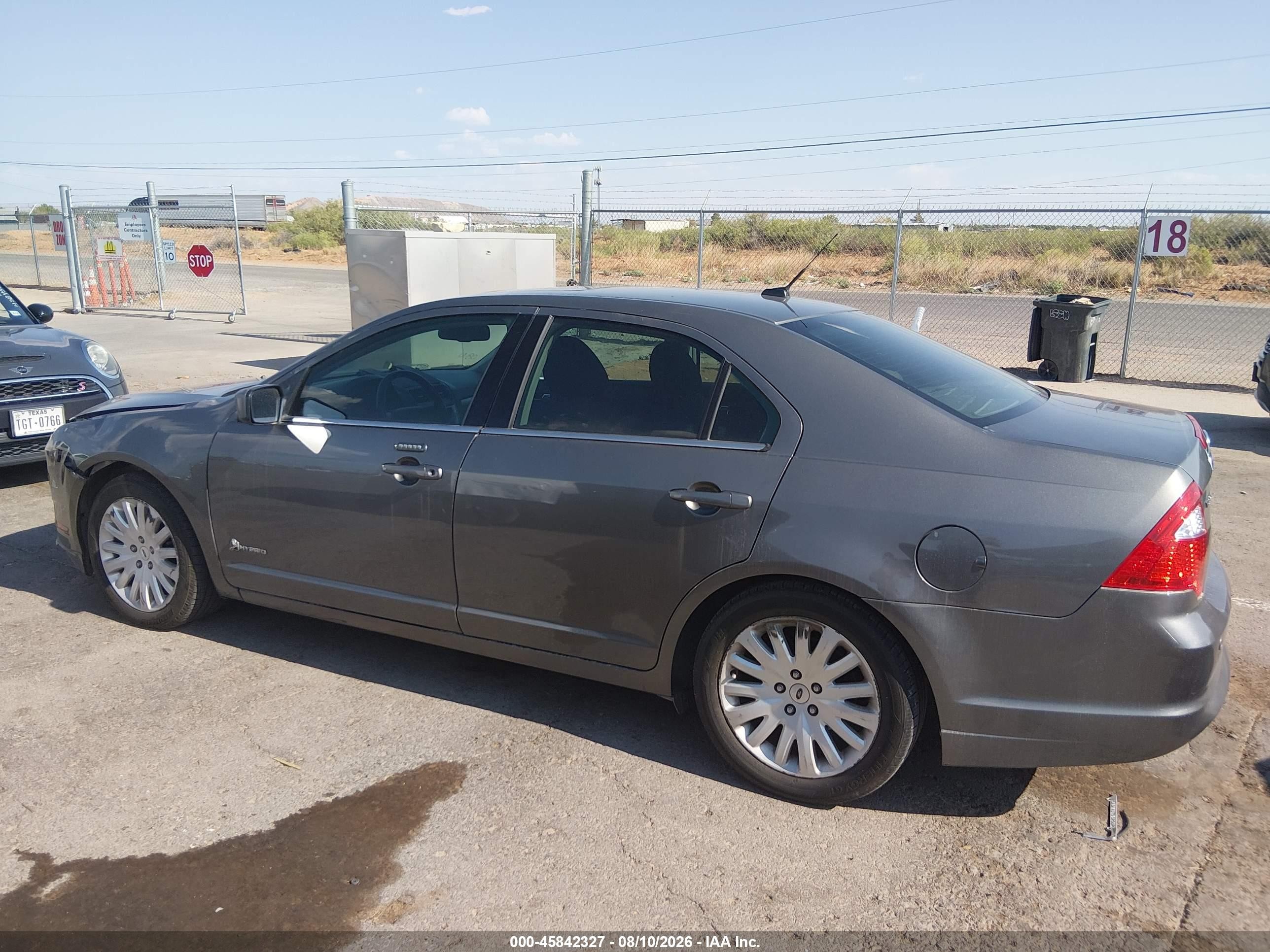 2010 Ford Fusion Hybrid Gray vin: 3FADP0L36AR298418