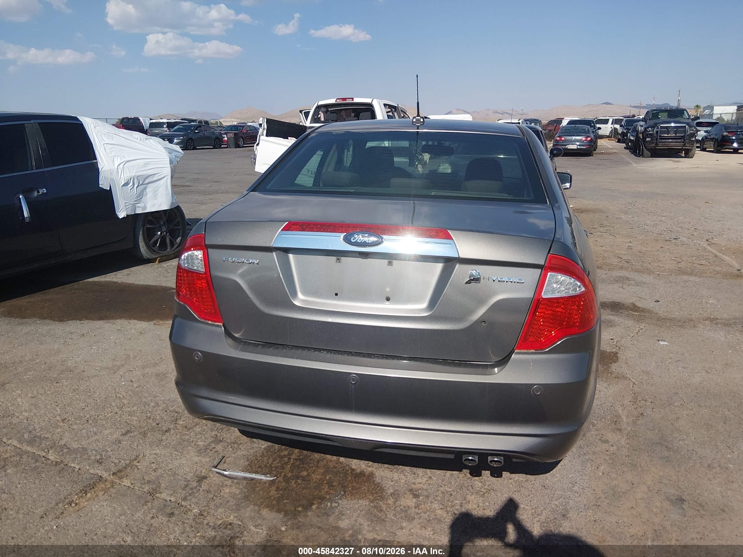 2010 Ford Fusion Hybrid Gray vin: 3FADP0L36AR298418