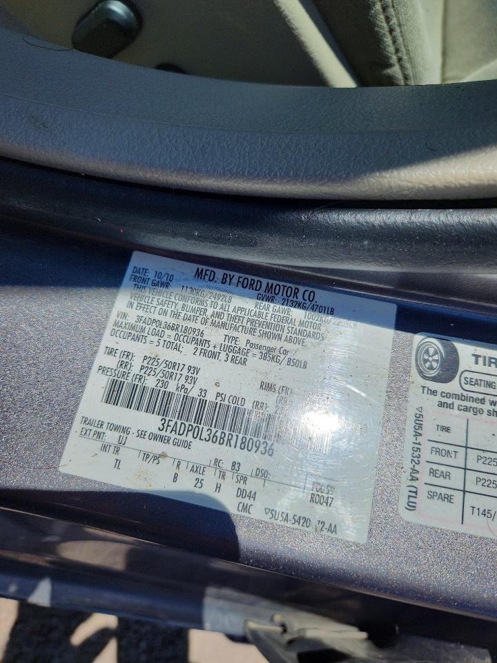 2011 Ford Fusion Hybrid Gray vin: 3FADP0L36BR180936