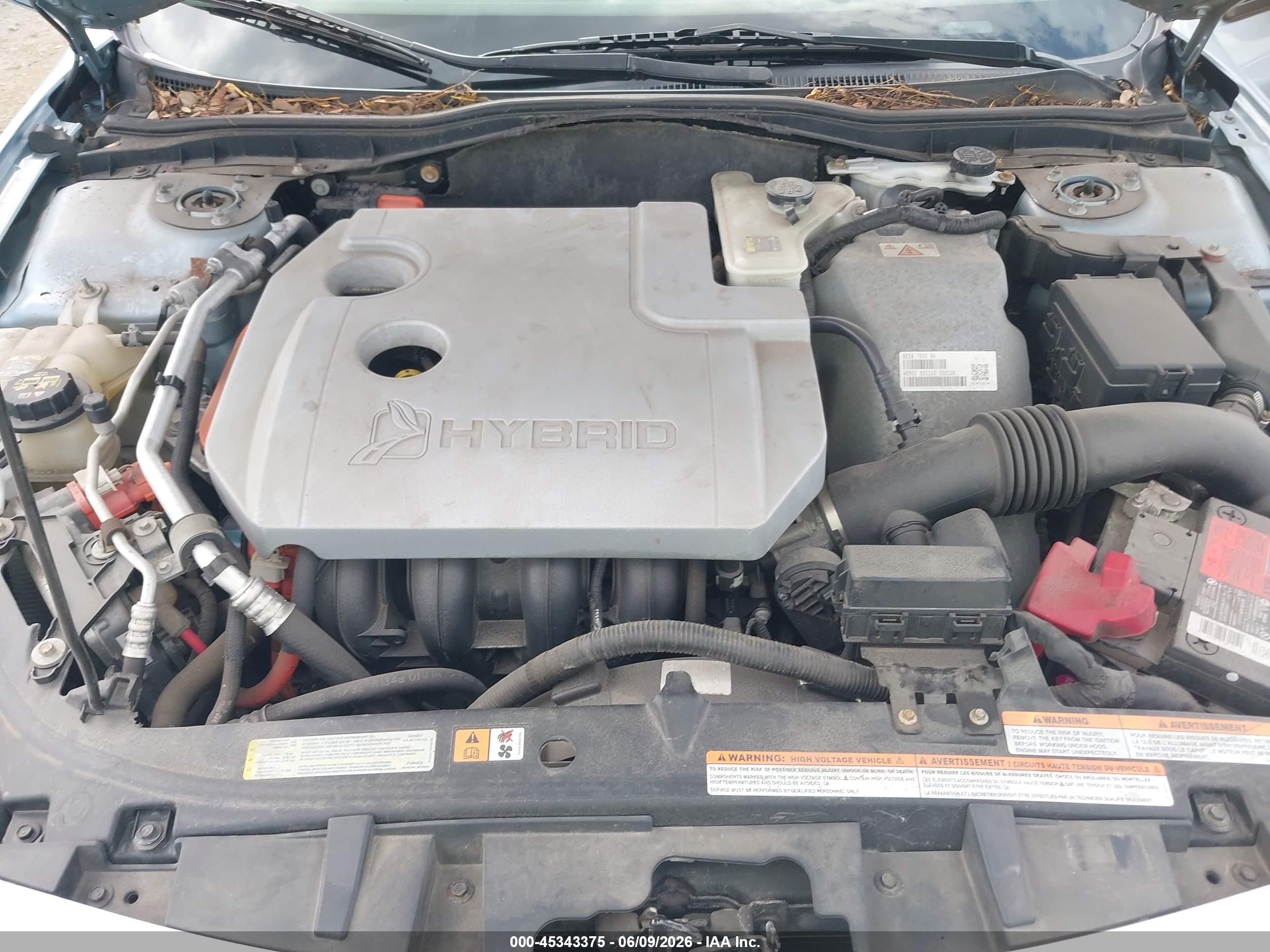 2011 Ford Fusion Hybrid   Light Blue vin: 3FADP0L36BR280163