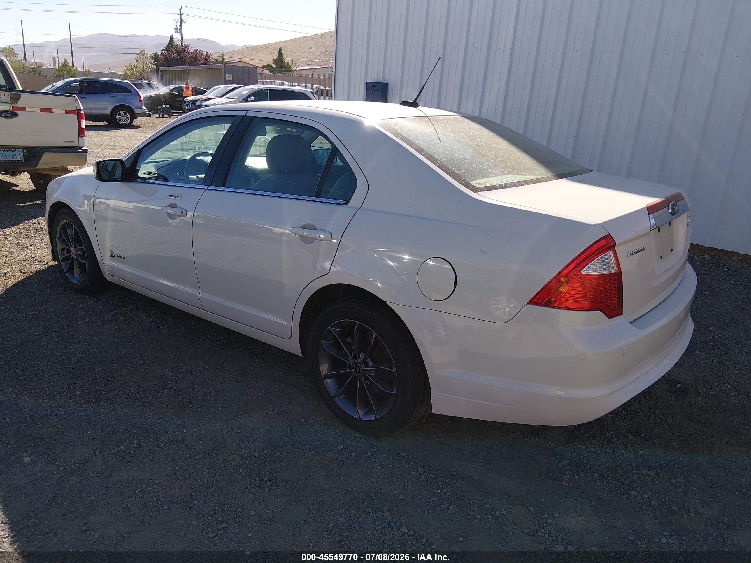 2012 Ford Fusion Hybrid   White vin: 3FADP0L36CR380460