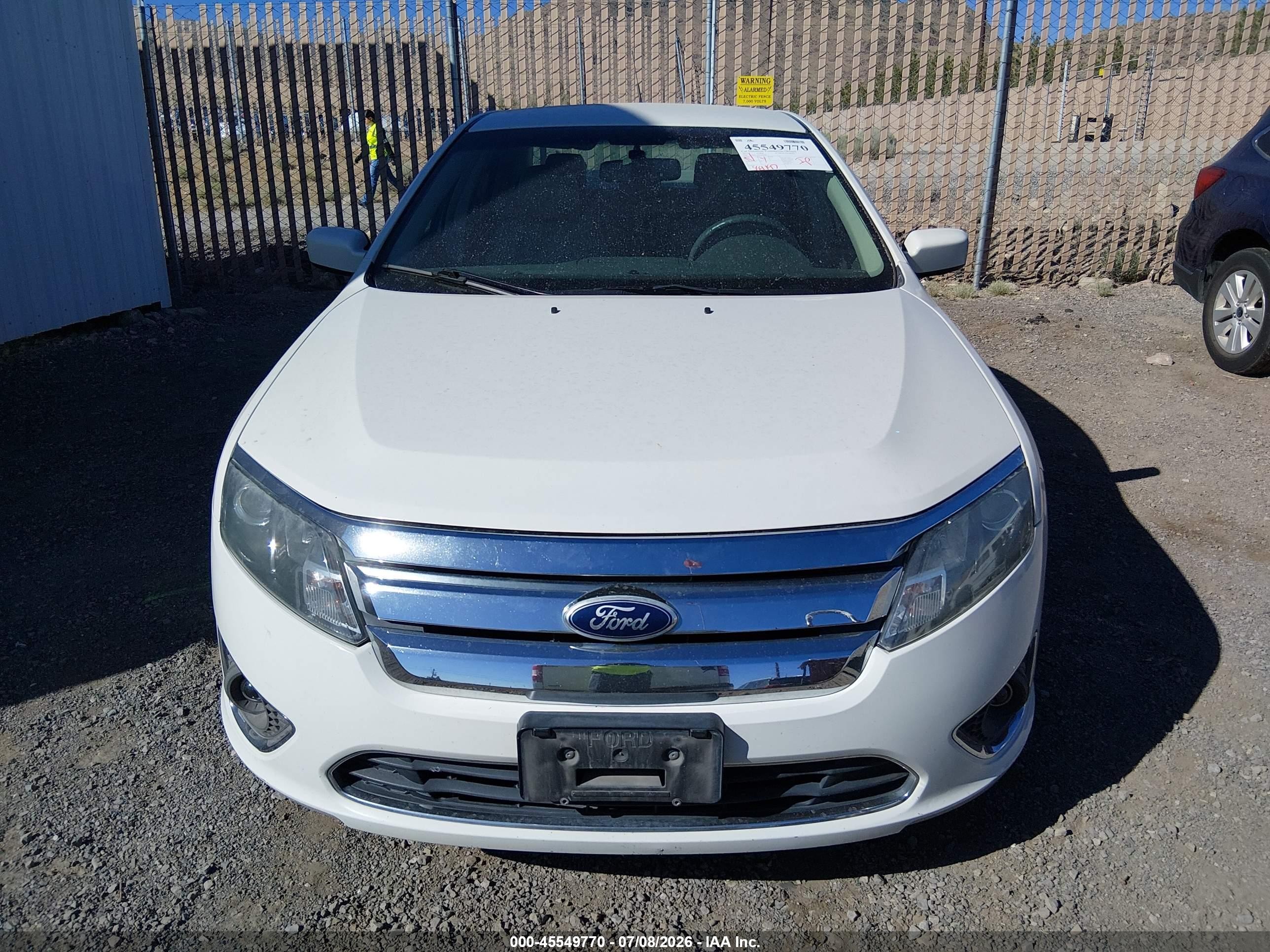 2012 Ford Fusion Hybrid   White vin: 3FADP0L36CR380460