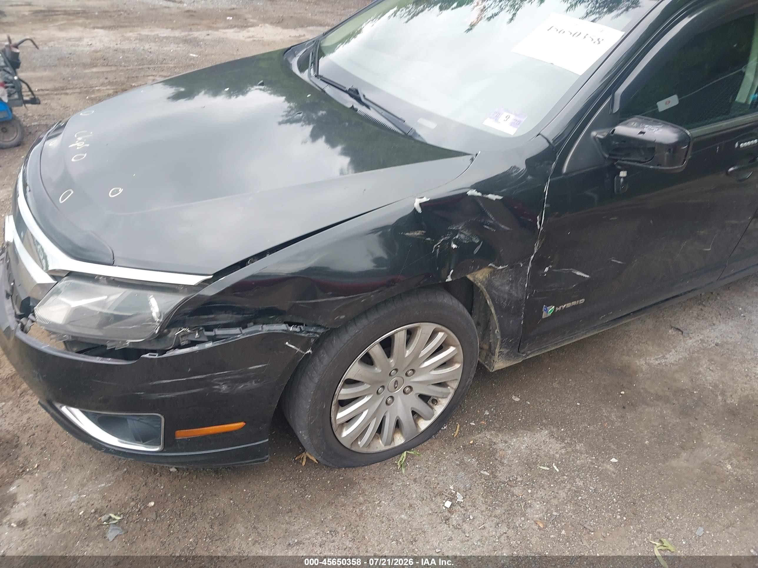 2012 Ford Fusion Hybrid   Черный vin: 3FADP0L36CR380474