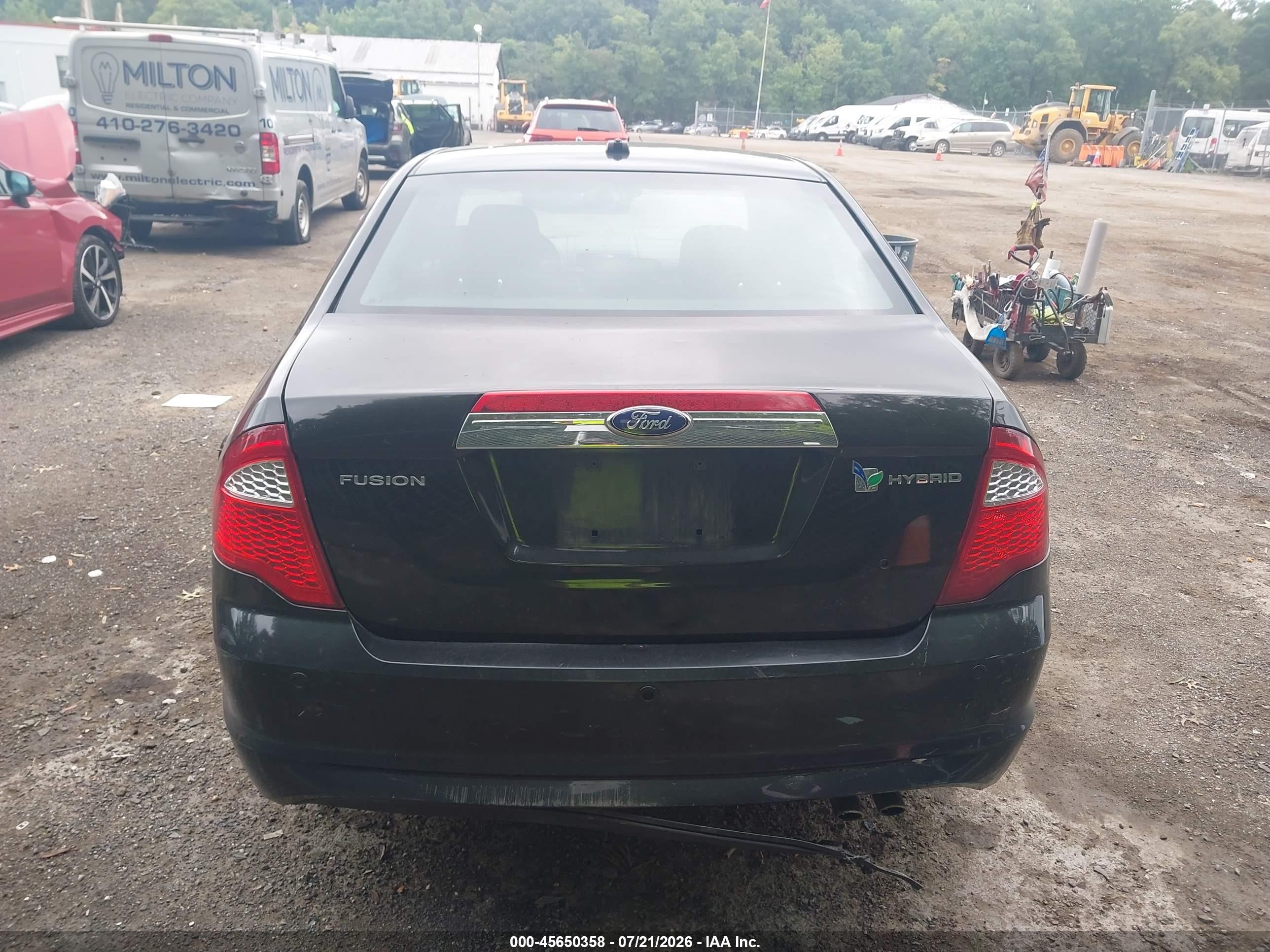 2012 Ford Fusion Hybrid   Черный vin: 3FADP0L36CR380474