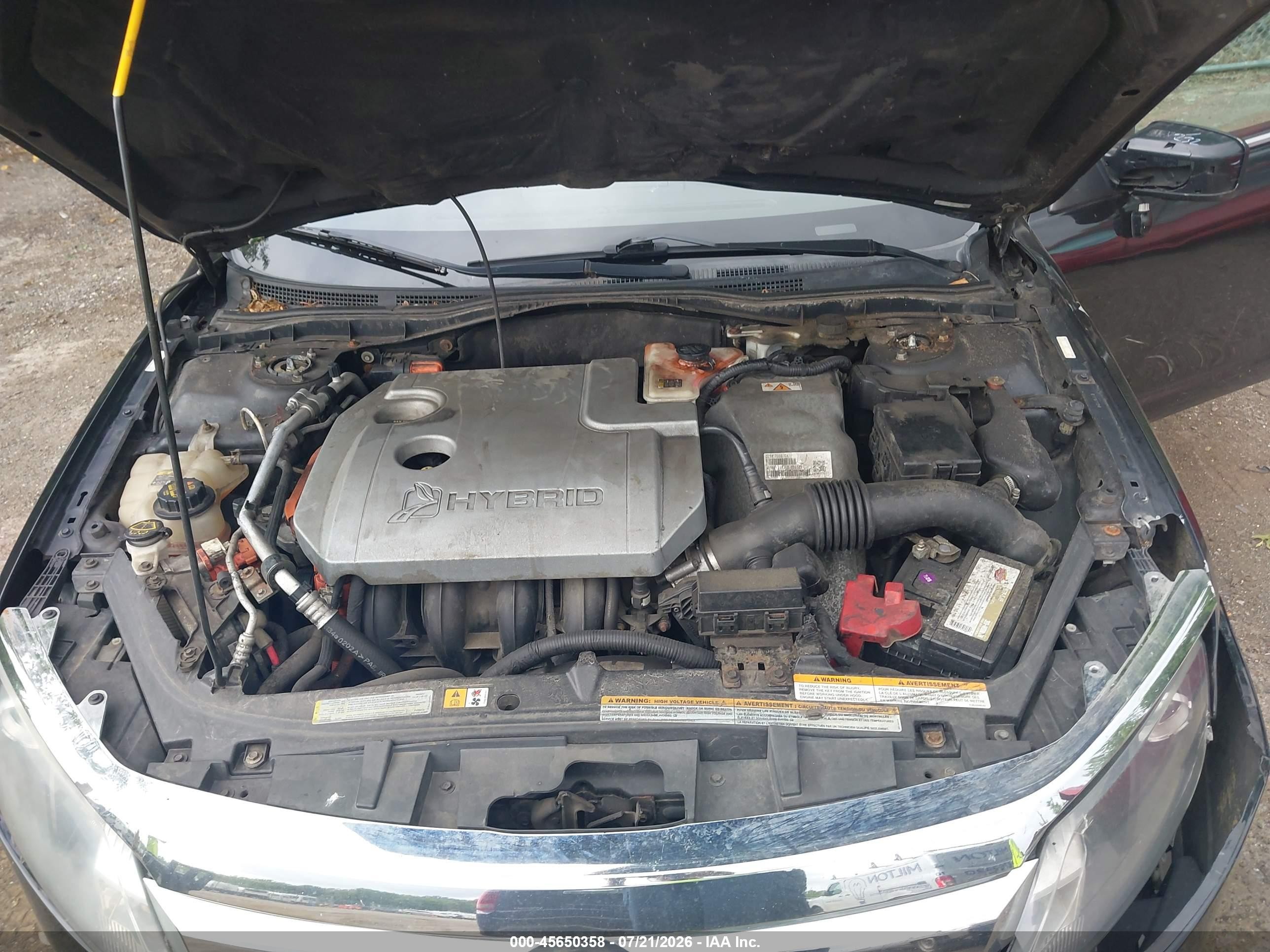 2012 Ford Fusion Hybrid   Черный vin: 3FADP0L36CR380474