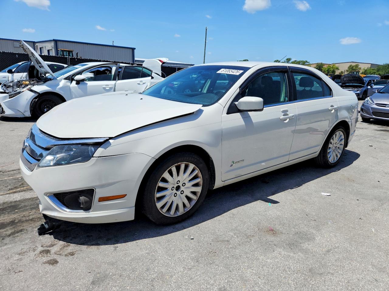 2012 Ford Fusion Hybrid White vin: 3FADP0L36CR428507