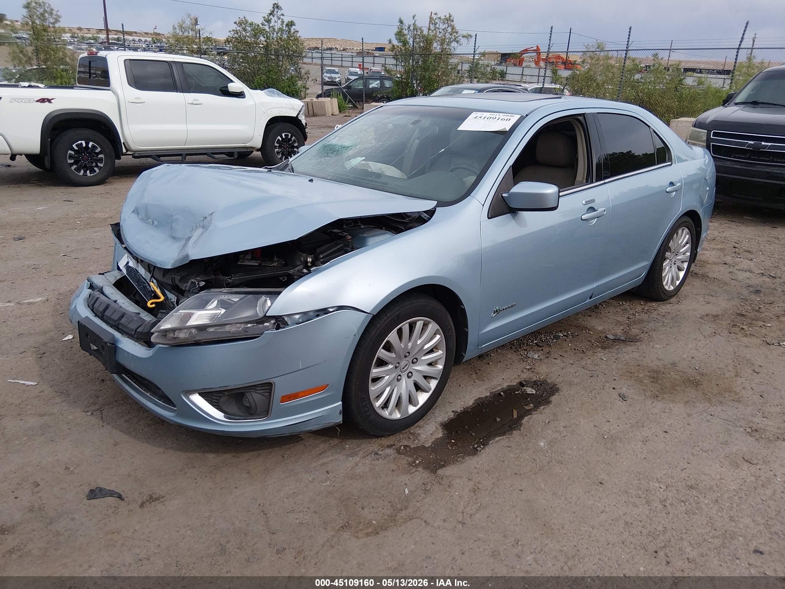 2010 Ford Fusion Hybrid   Light Blue vin: 3FADP0L37AR270773