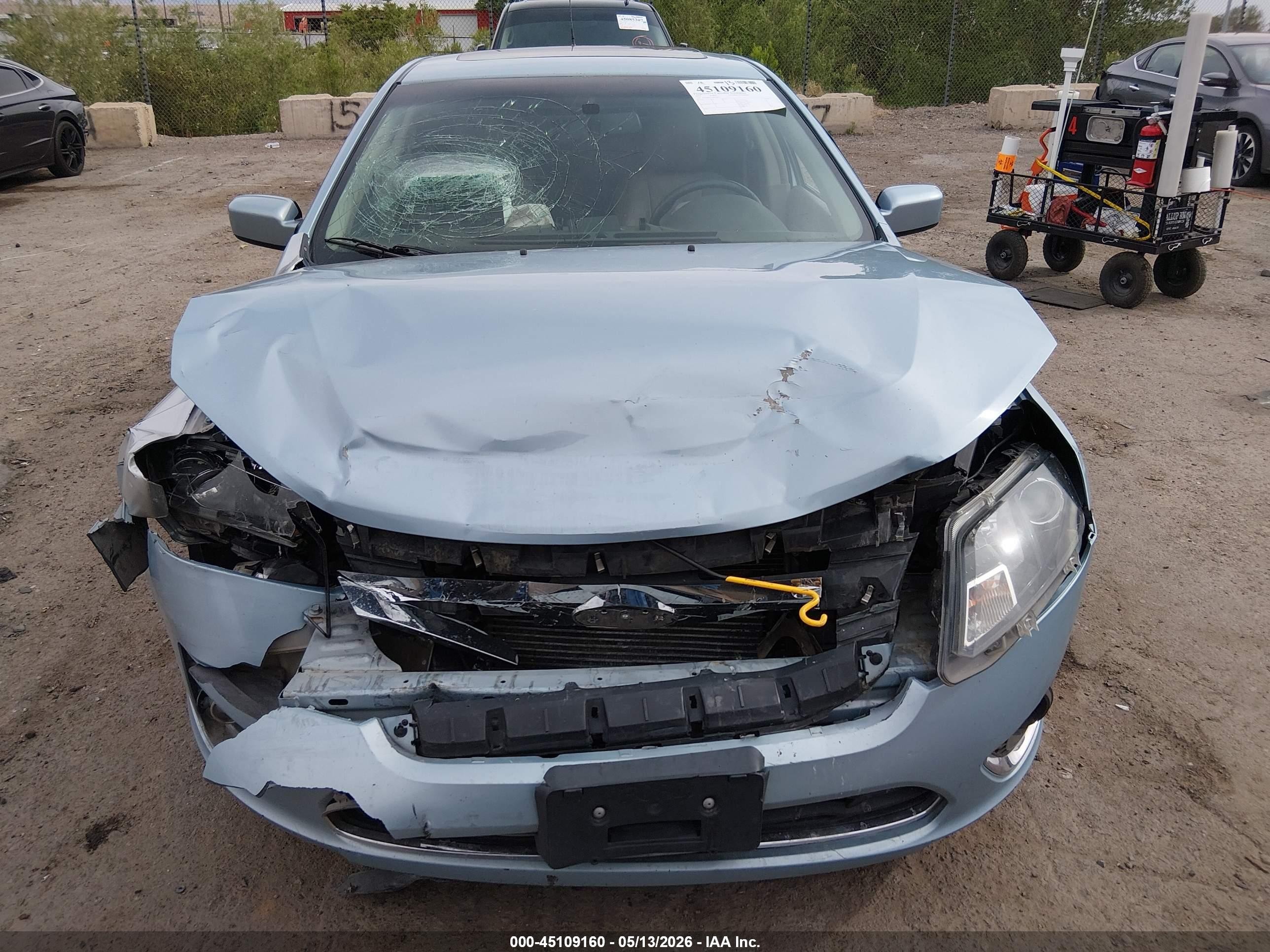 2010 Ford Fusion Hybrid   Light Blue vin: 3FADP0L37AR270773