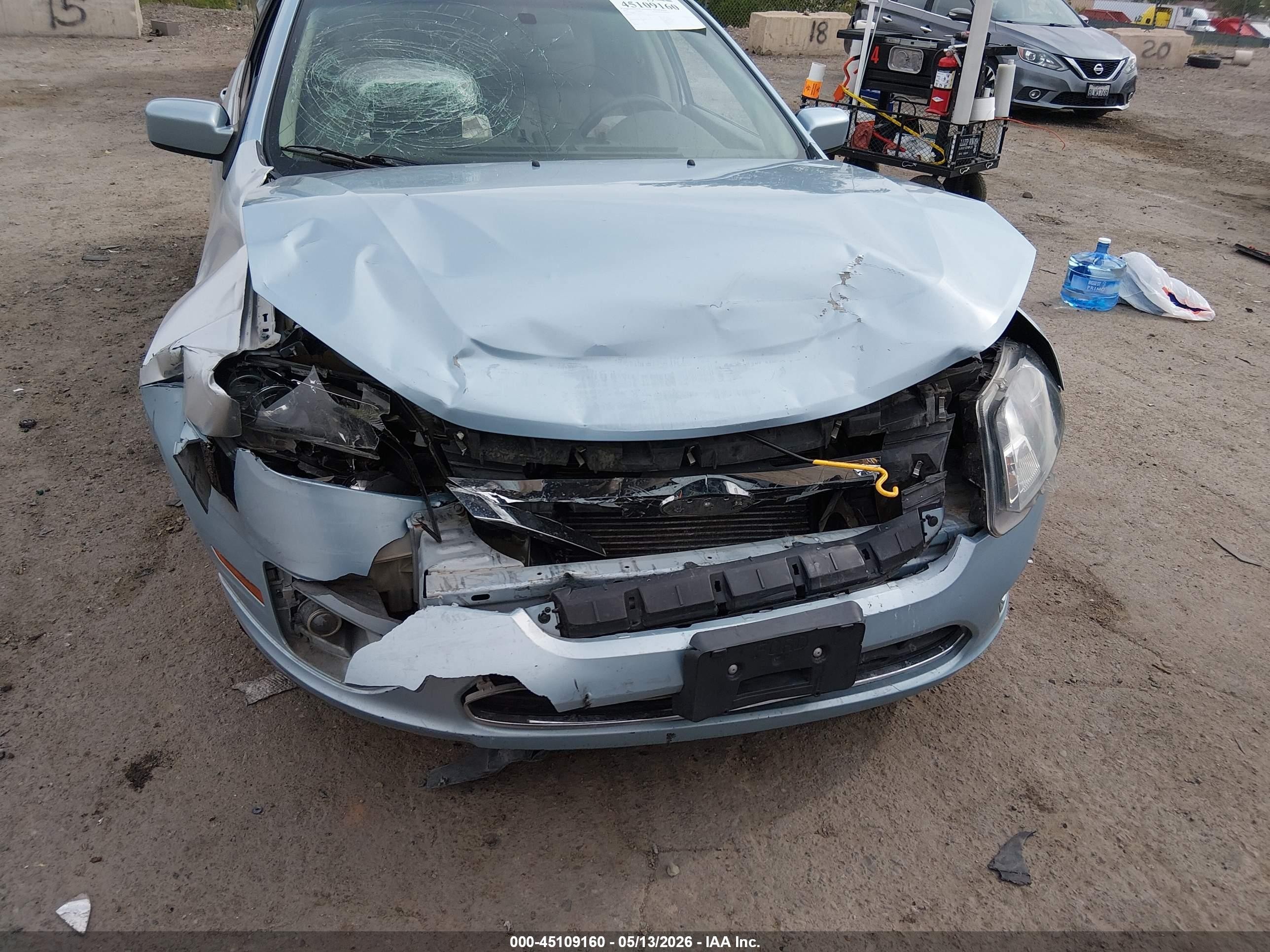 2010 Ford Fusion Hybrid   Light Blue vin: 3FADP0L37AR270773