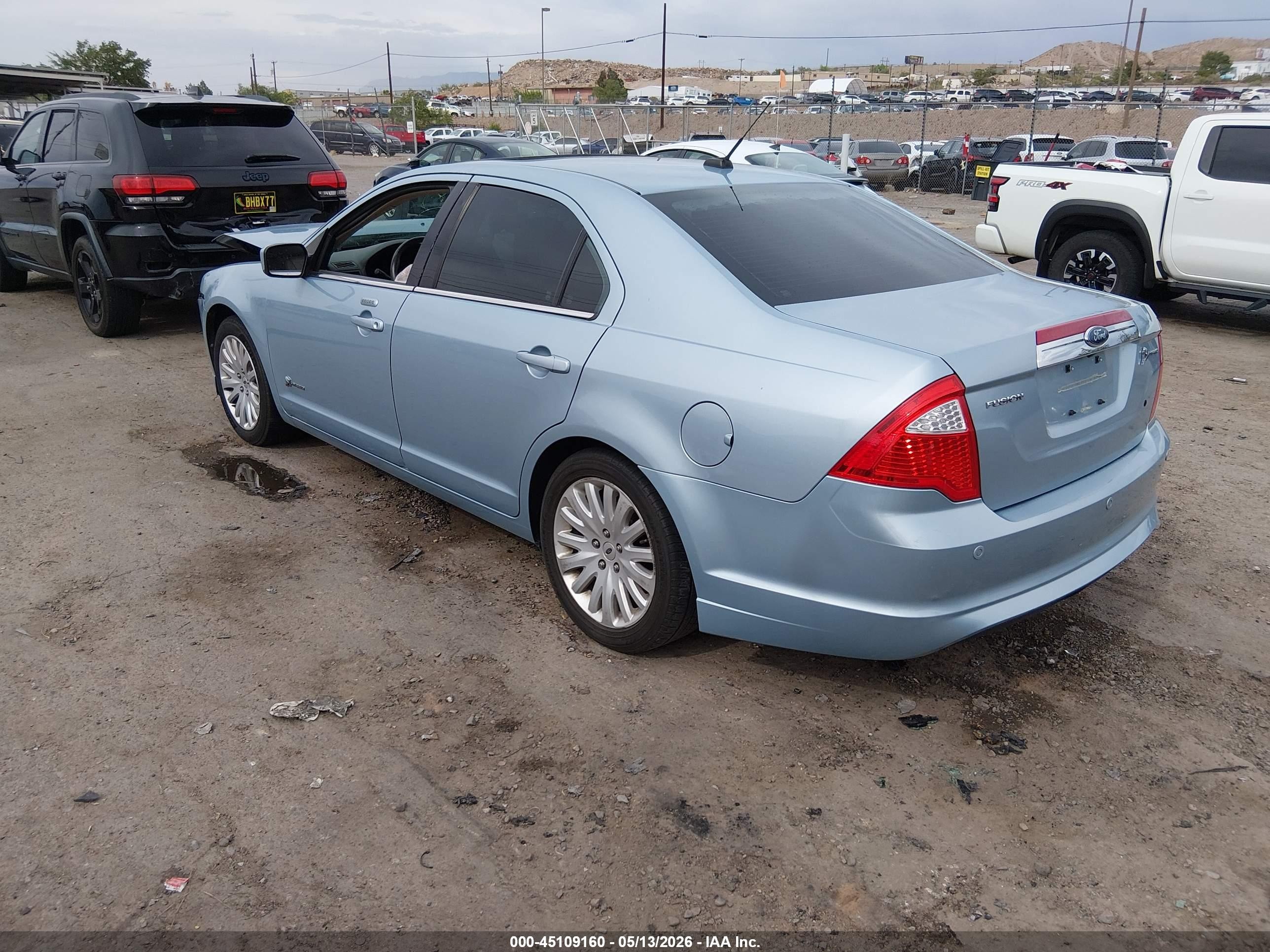 2010 Ford Fusion Hybrid   Light Blue vin: 3FADP0L37AR270773
