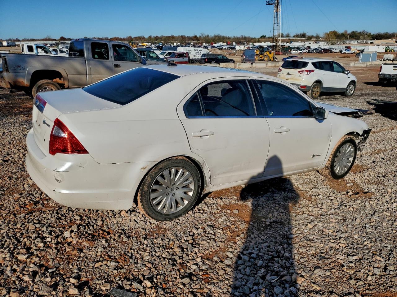 2010 Ford Fusion Hybrid White vin: 3FADP0L37AR428626