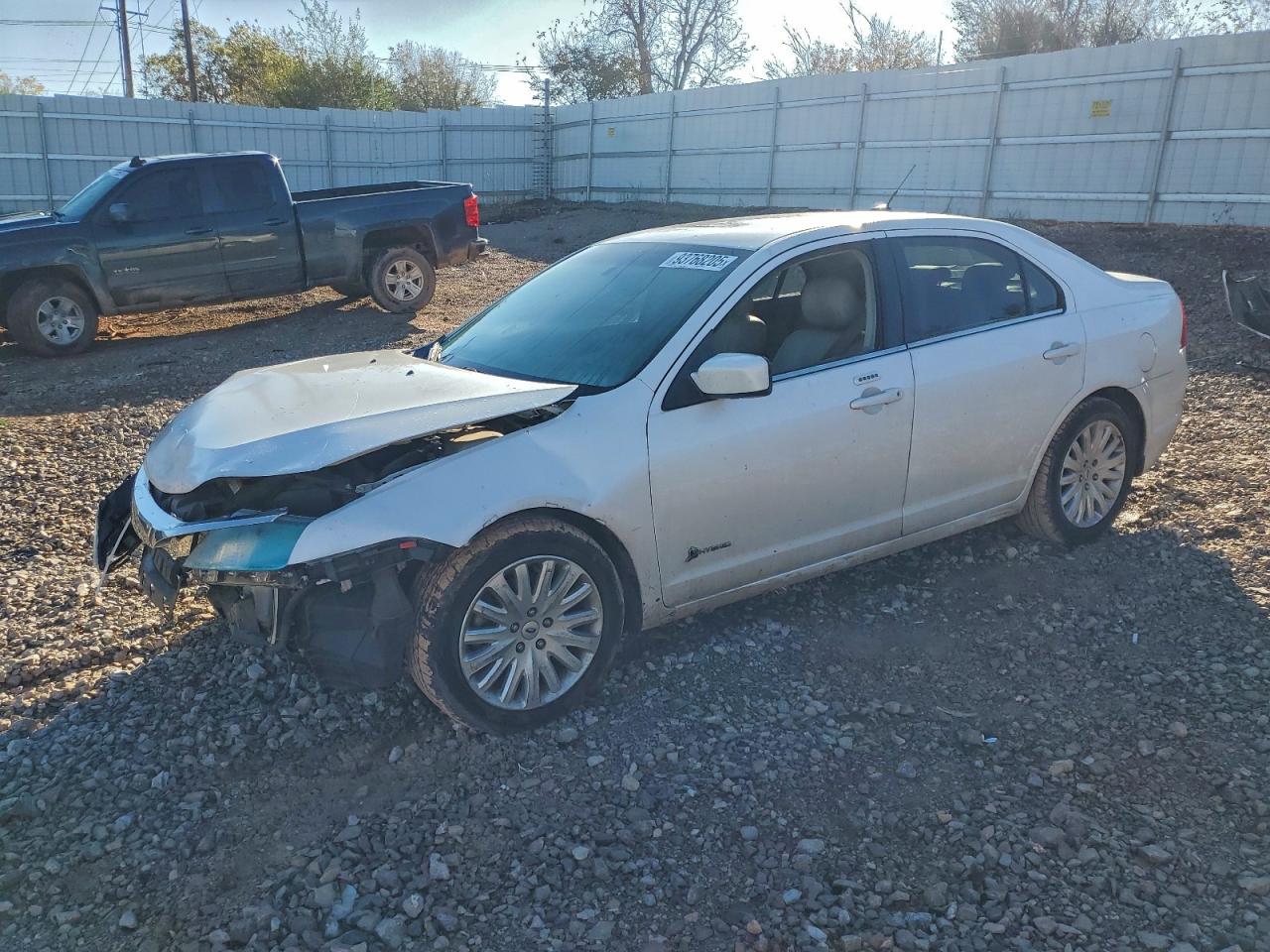 2010 Ford Fusion Hybrid White vin: 3FADP0L37AR428626