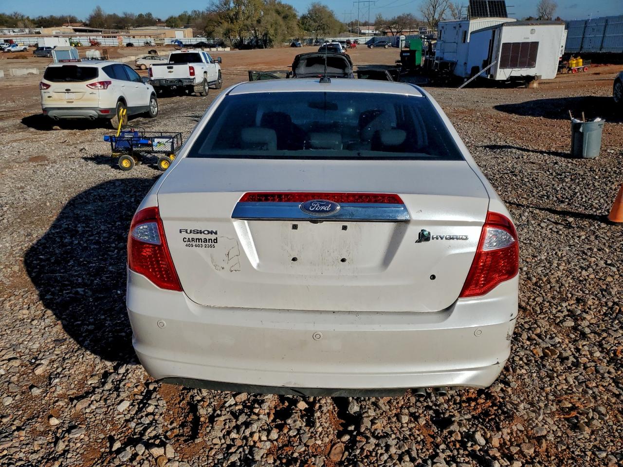 2010 Ford Fusion Hybrid White vin: 3FADP0L37AR428626