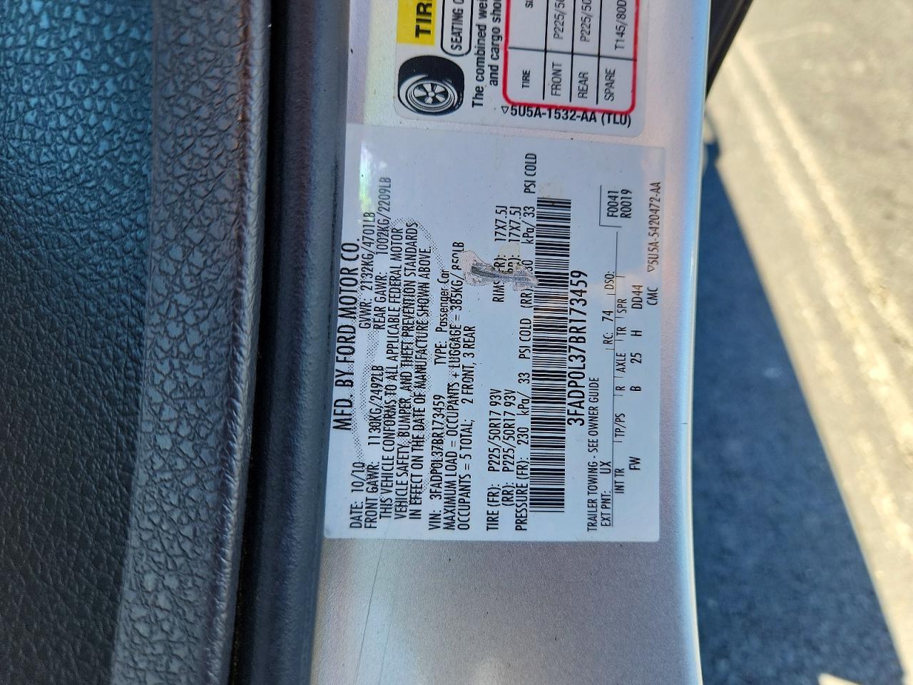 2011 Ford Fusion Hybrid Silver vin: 3FADP0L37BR173459
