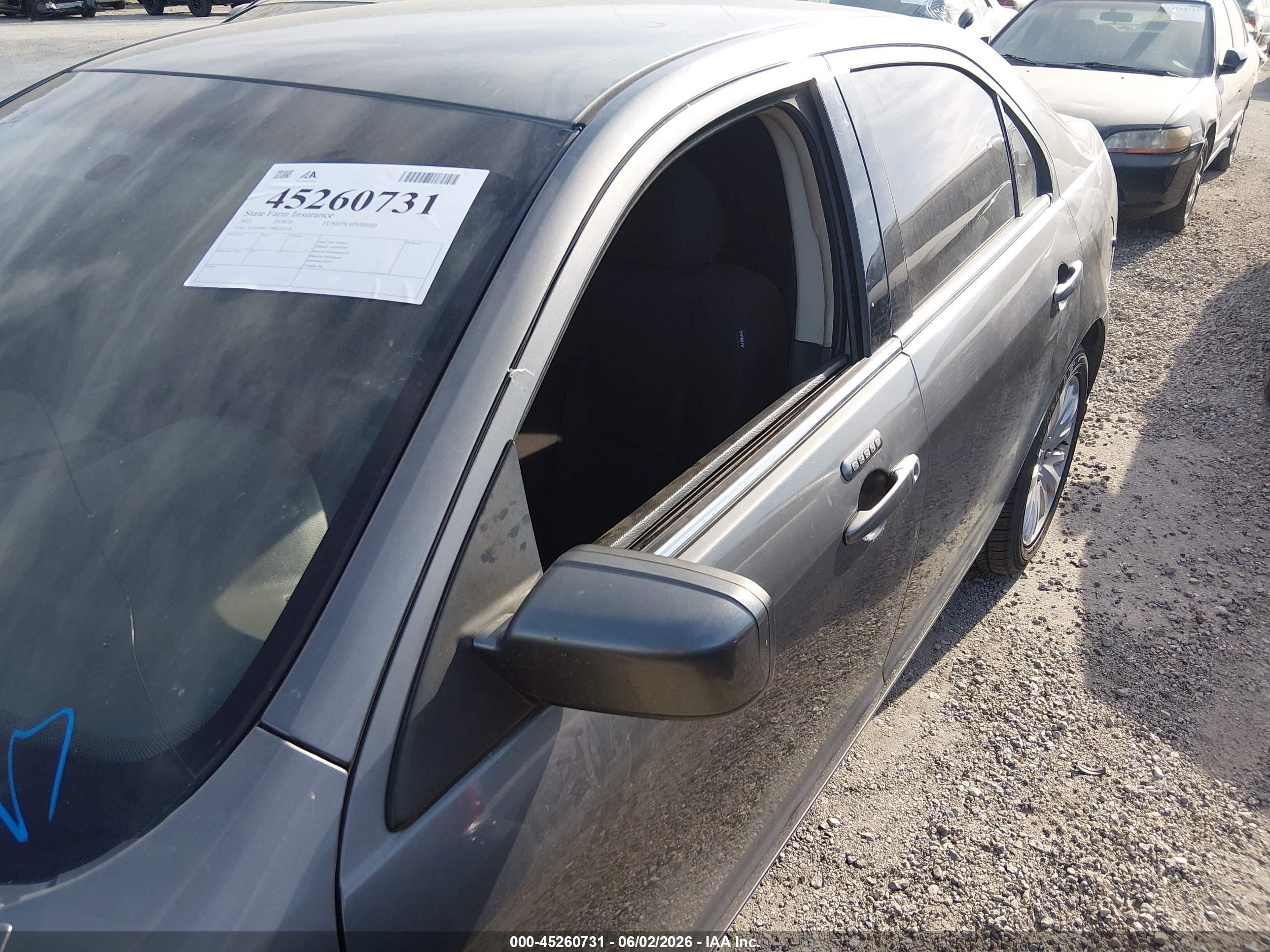 2011 Ford Fusion Hybrid   Gray vin: 3FADP0L37BR303126