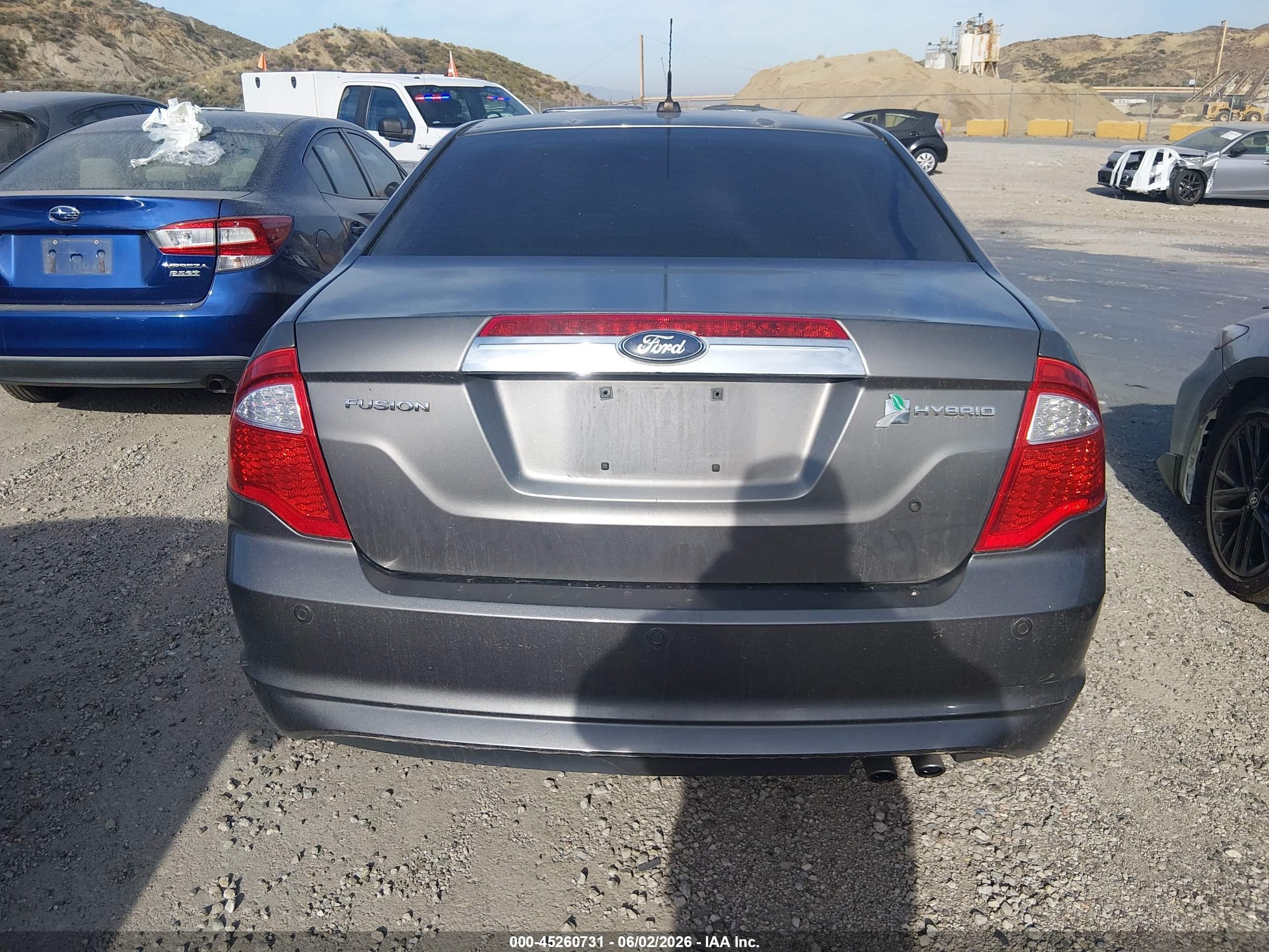 2011 Ford Fusion Hybrid   Gray vin: 3FADP0L37BR303126