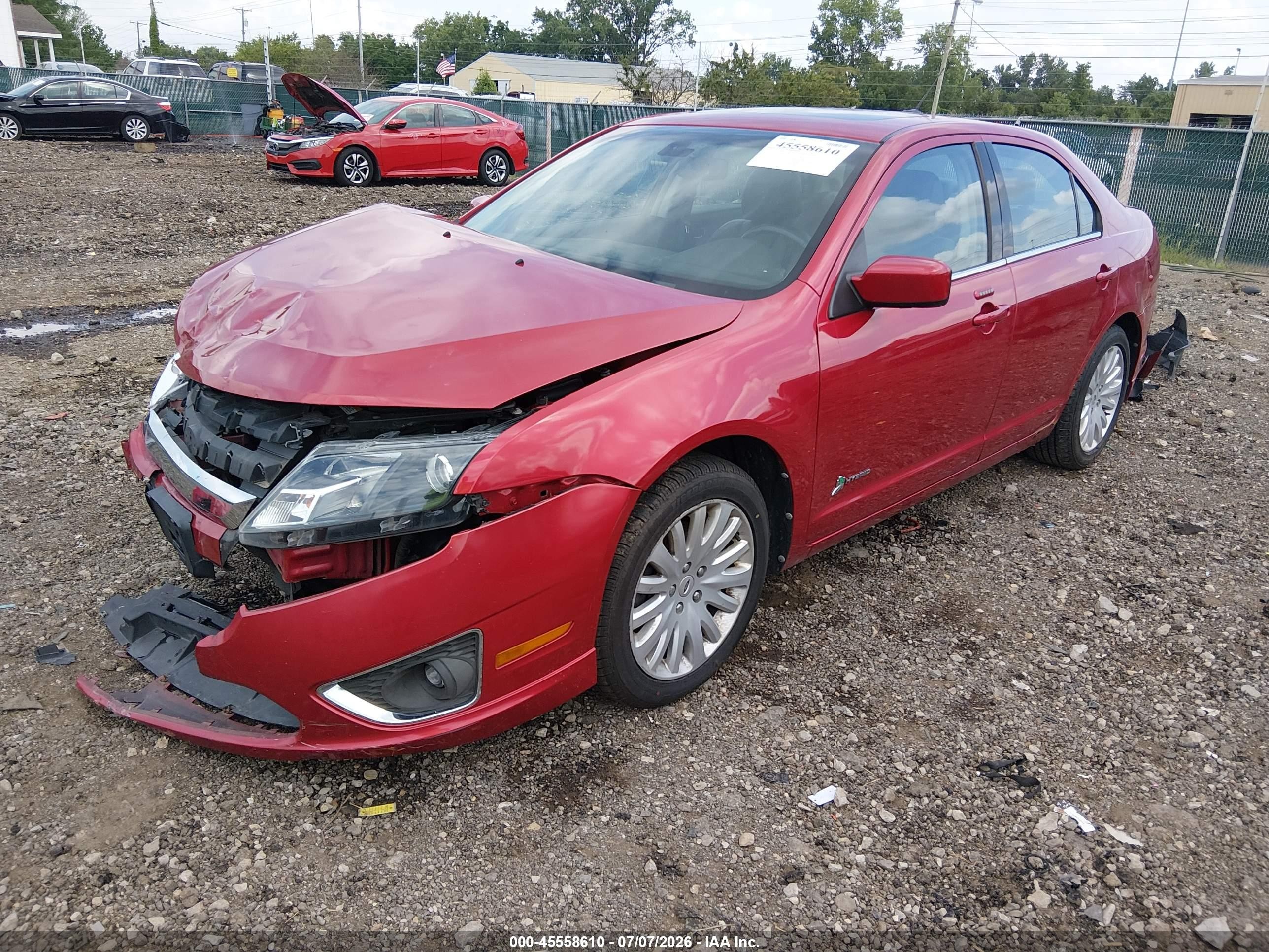 2012 Ford Fusion Hybrid   Red vin: 3FADP0L37CR300311