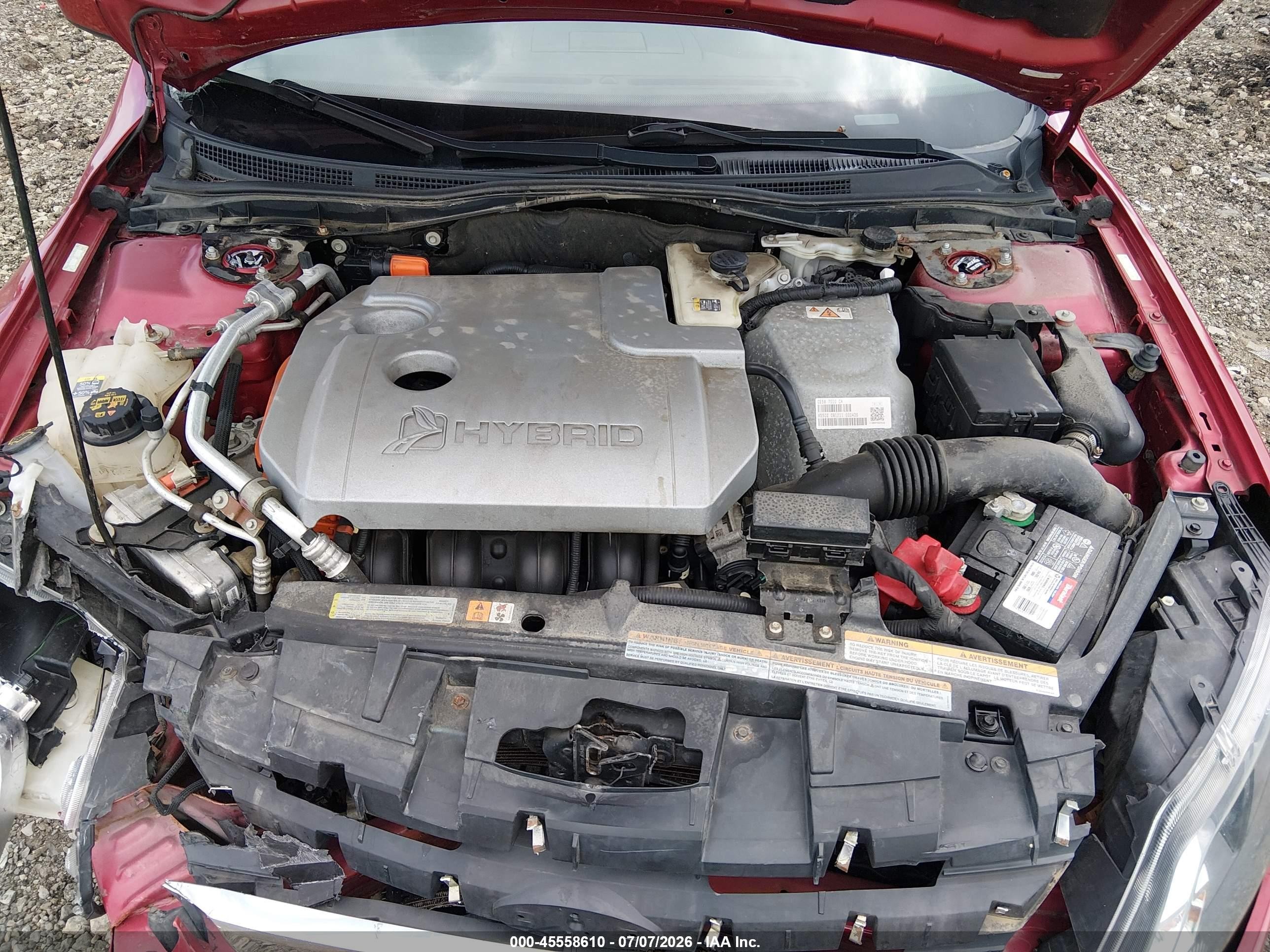 2012 Ford Fusion Hybrid   Red vin: 3FADP0L37CR300311
