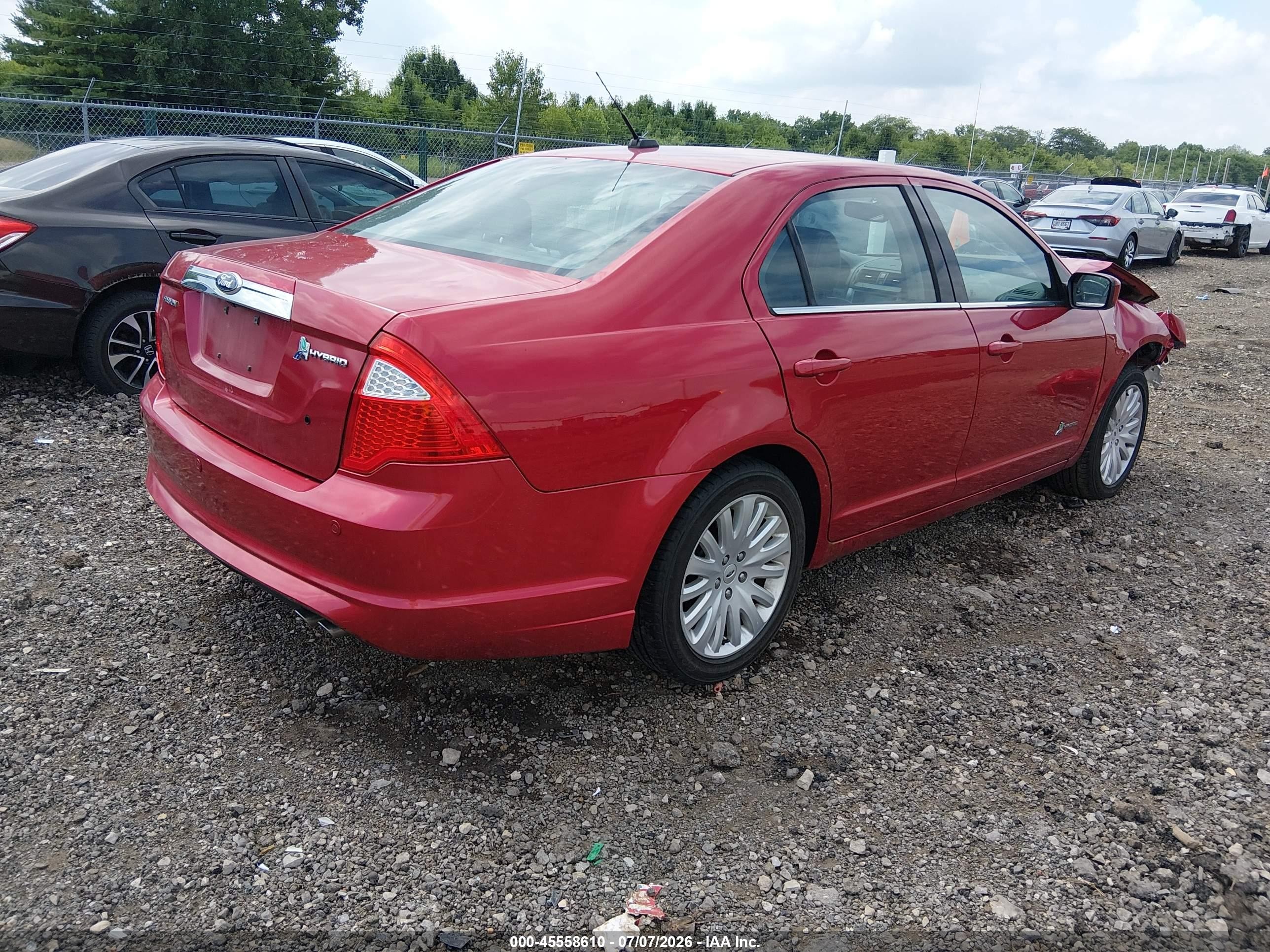2012 Ford Fusion Hybrid   Red vin: 3FADP0L37CR300311