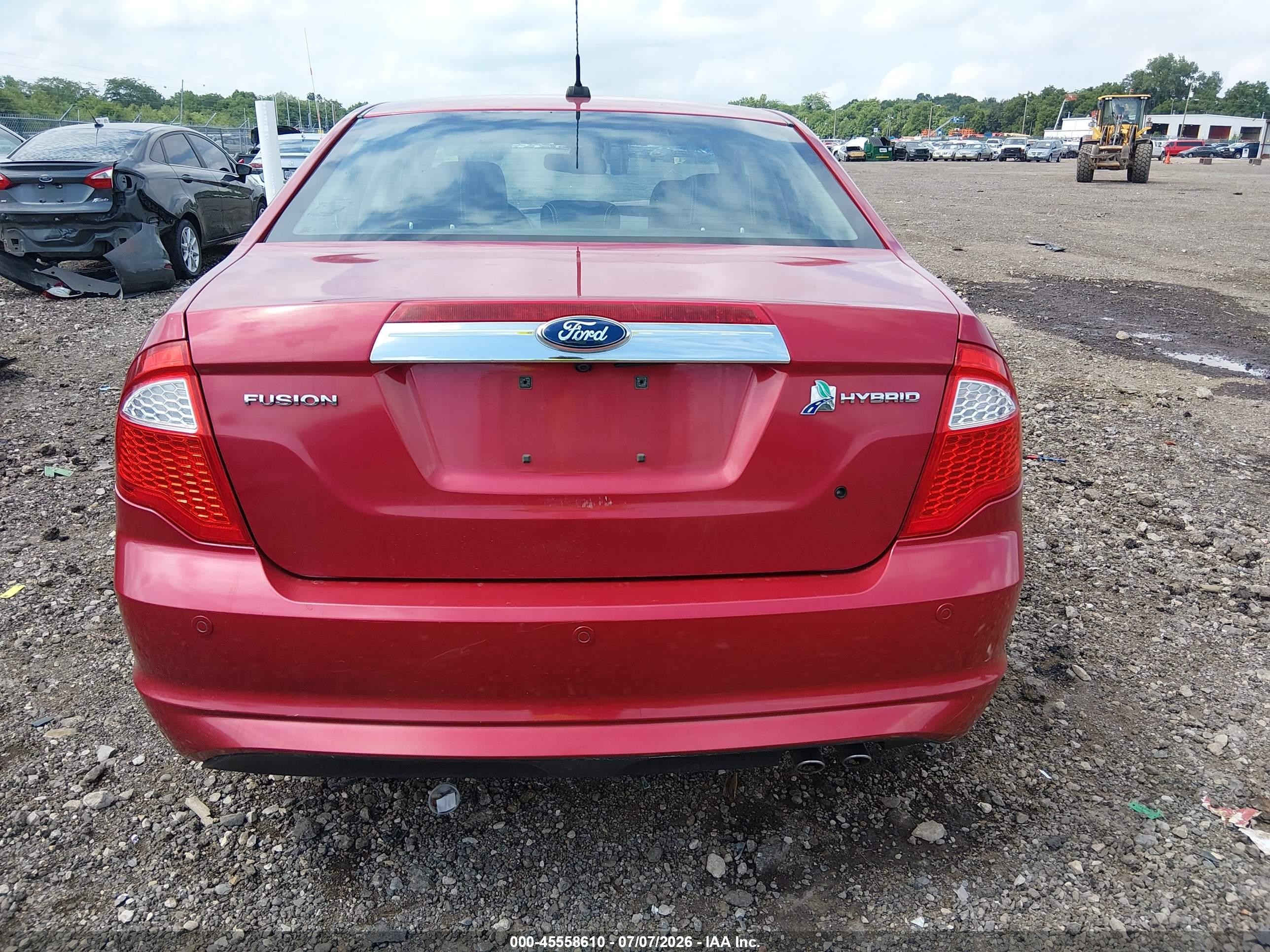 2012 Ford Fusion Hybrid   Red vin: 3FADP0L37CR300311