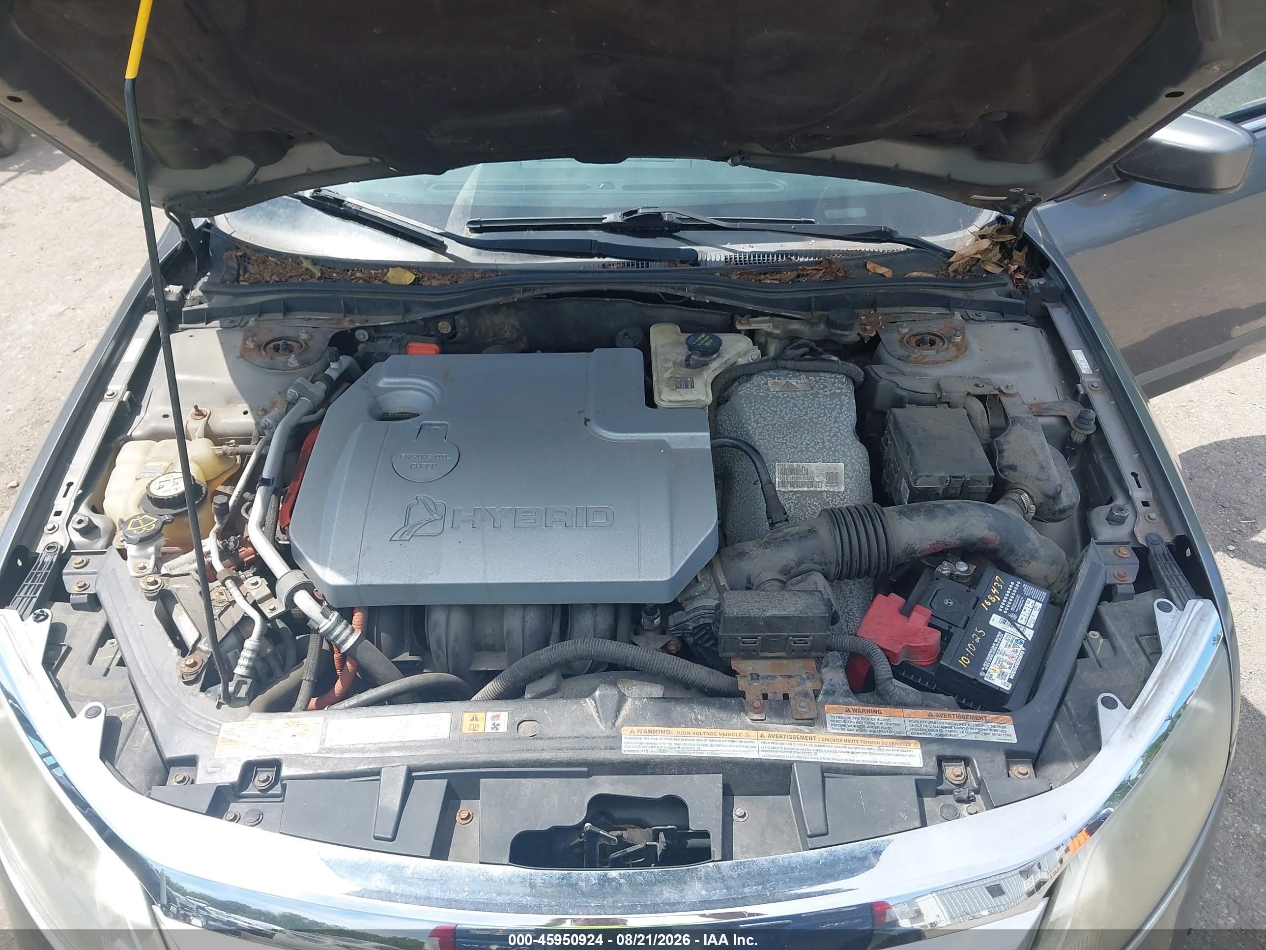 2010 Ford Fusion Hybrid   Gray vin: 3FADP0L38AR139240