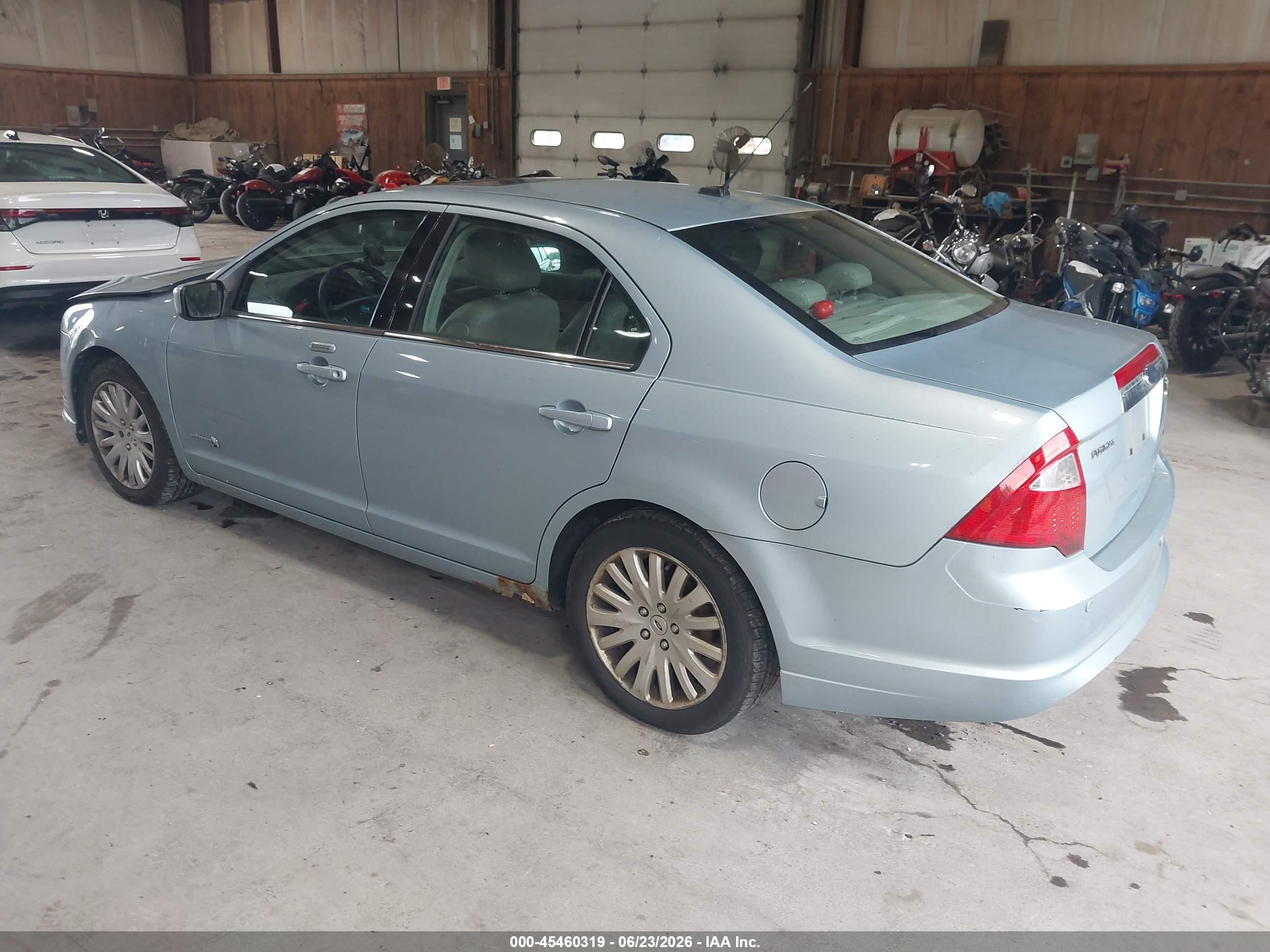 2010 Ford Fusion Hybrid   Light Blue vin: 3FADP0L38AR145880