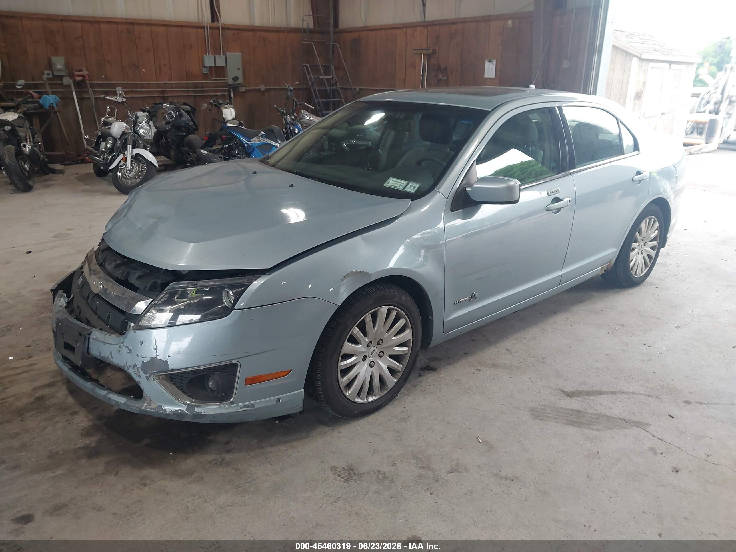 2010 Ford Fusion Hybrid   Light Blue vin: 3FADP0L38AR145880