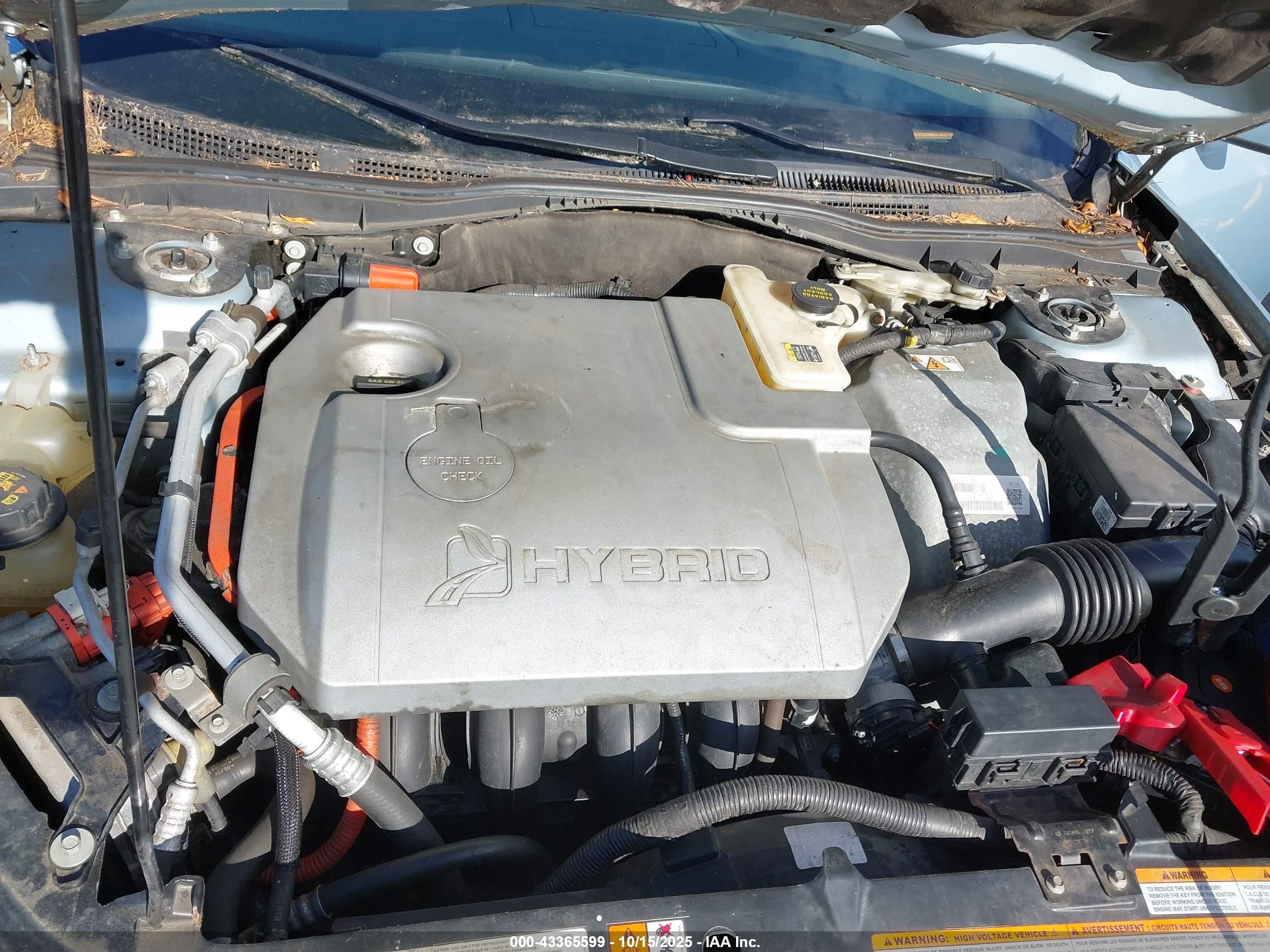 2010 Ford Fusion Hybrid   Blue vin: 3FADP0L38AR148195