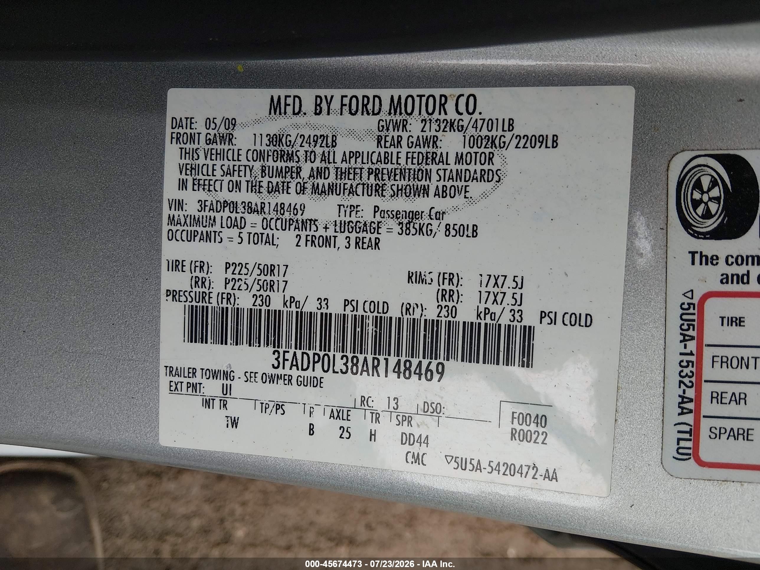 2010 Ford Fusion Hybrid   Silver vin: 3FADP0L38AR148469