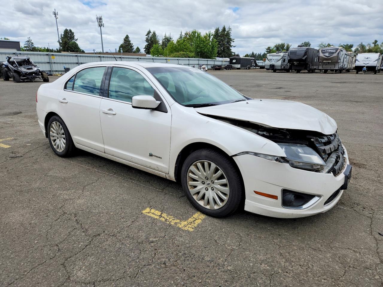 2010 Ford Fusion Hybrid White vin: 3FADP0L38AR234803