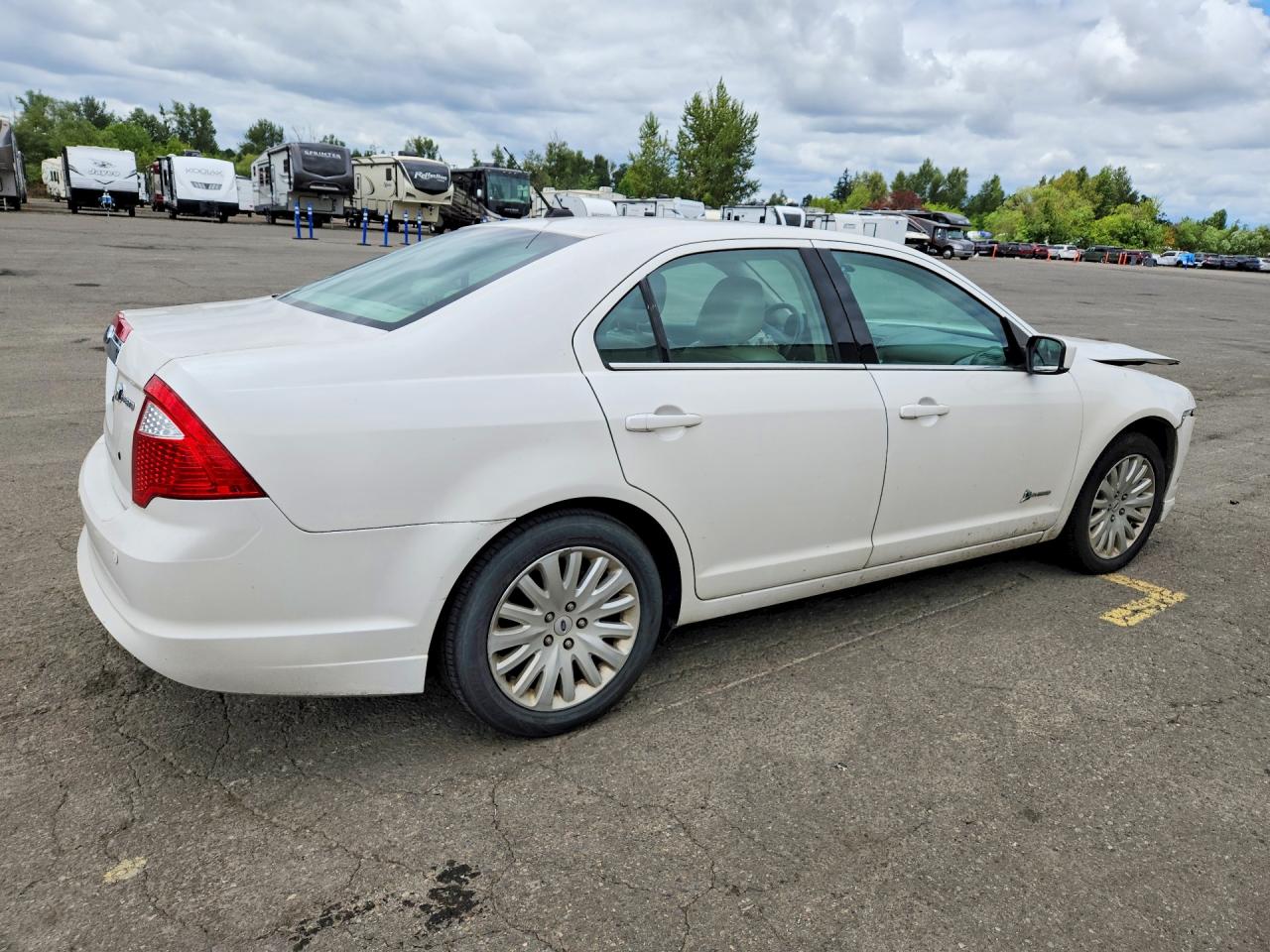 2010 Ford Fusion Hybrid White vin: 3FADP0L38AR234803