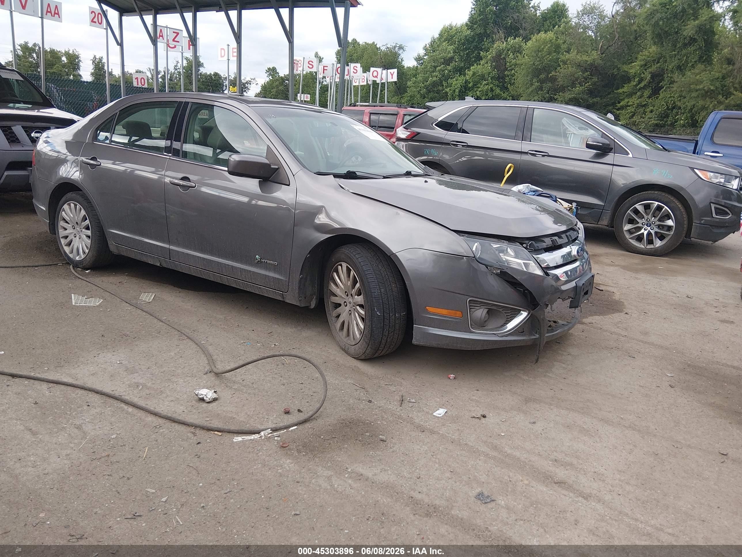 2010 Ford Fusion Hybrid Gray vin: 3FADP0L38AR317096