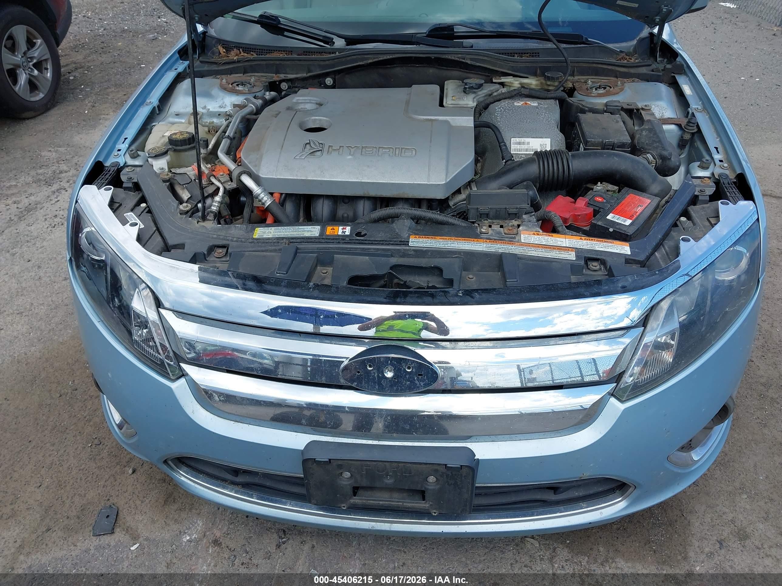 2010 Ford Fusion Hybrid   Синий vin: 3FADP0L38AR327465