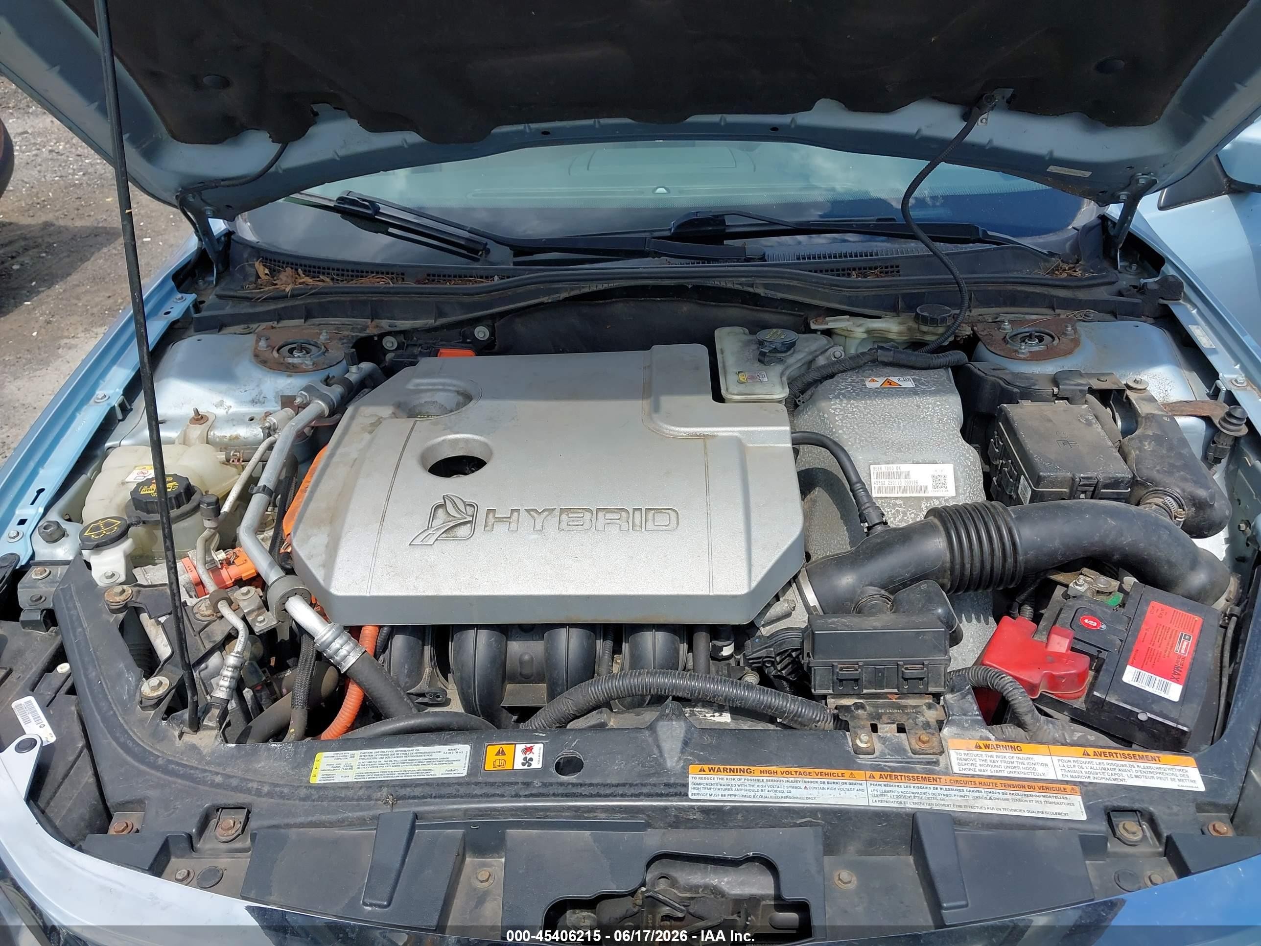 2010 Ford Fusion Hybrid   Синий vin: 3FADP0L38AR327465