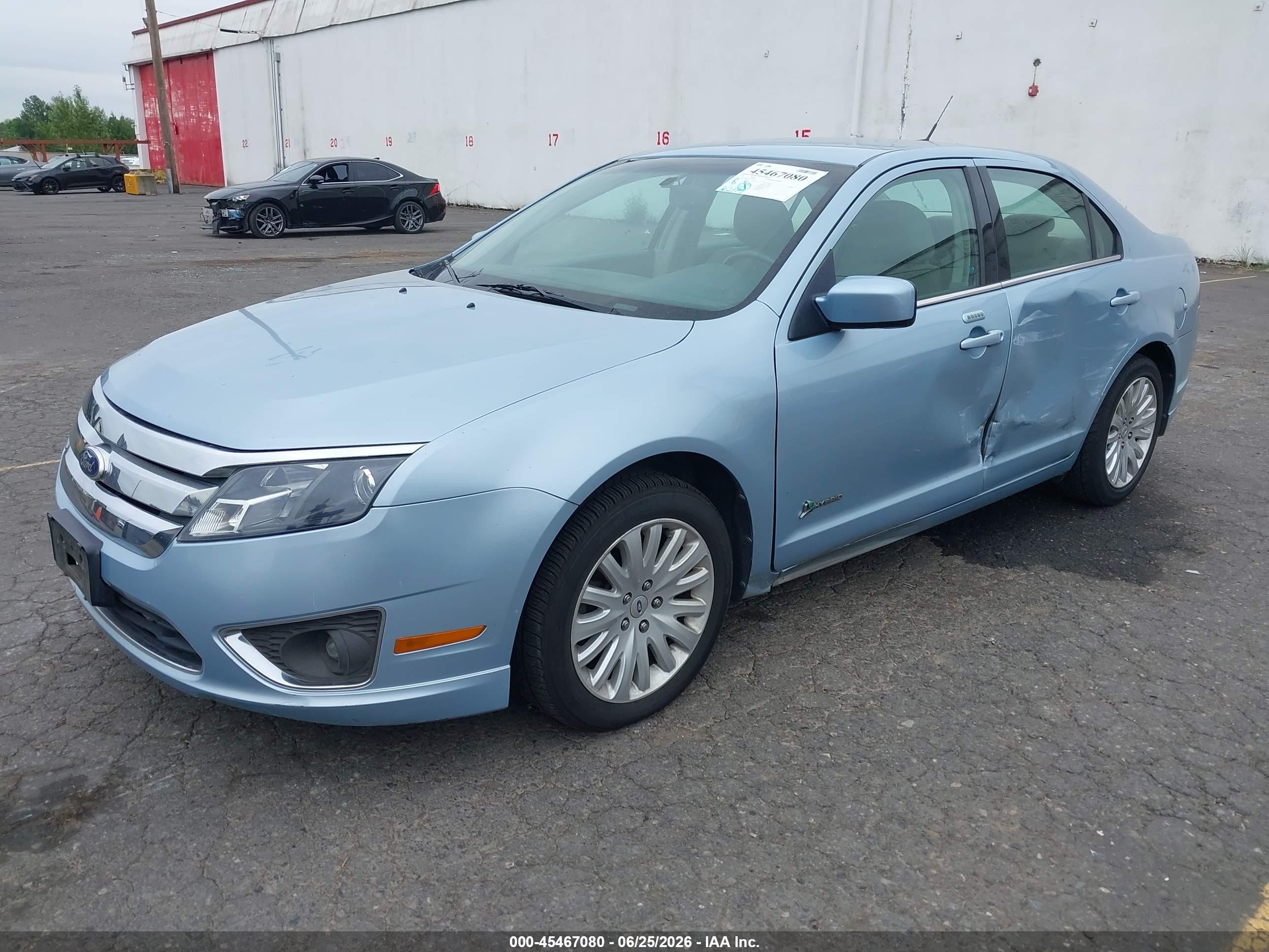 2010 Ford Fusion Hybrid   Light Blue vin: 3FADP0L38AR406506