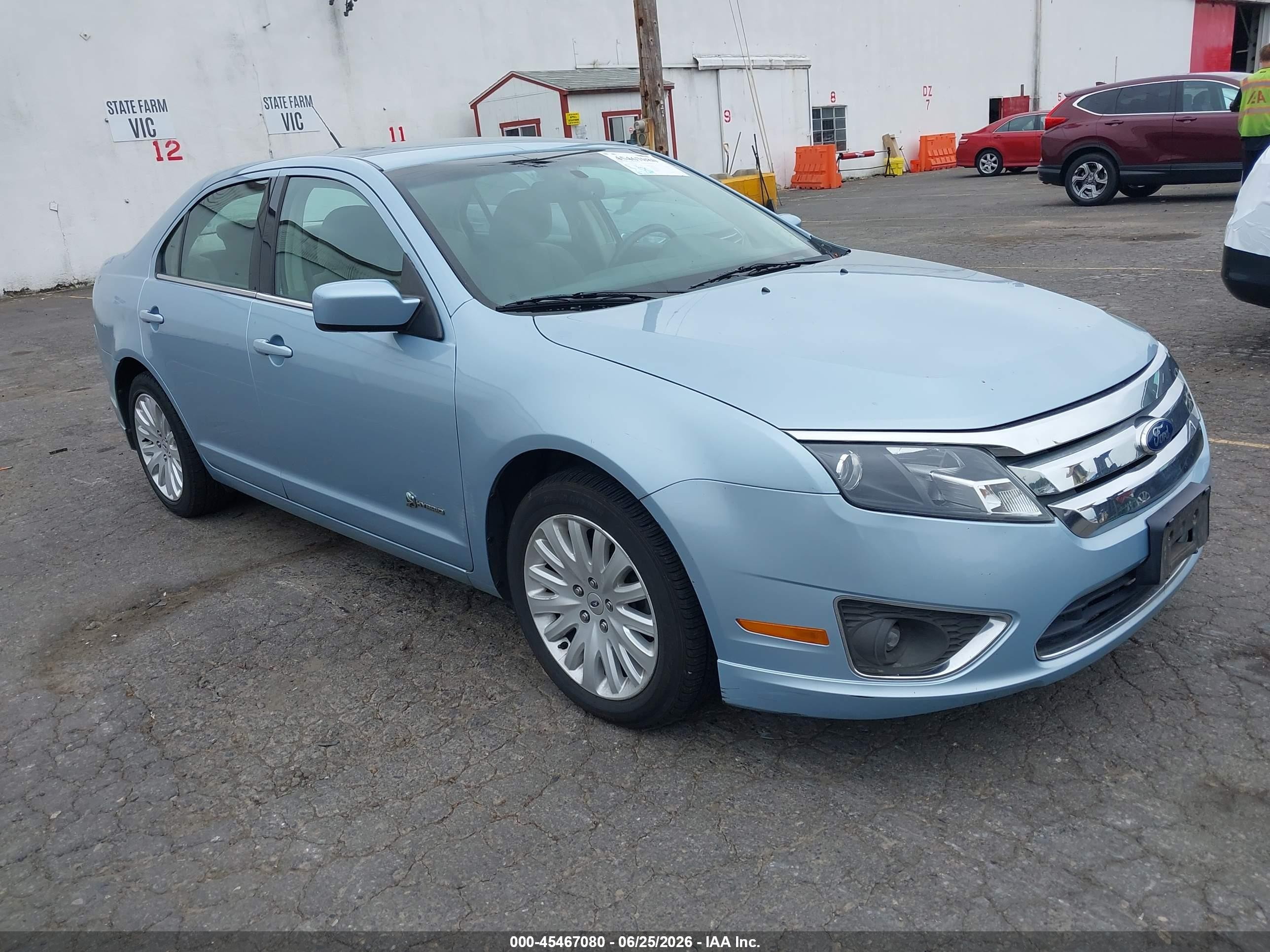 2010 Ford Fusion Hybrid   Light Blue vin: 3FADP0L38AR406506