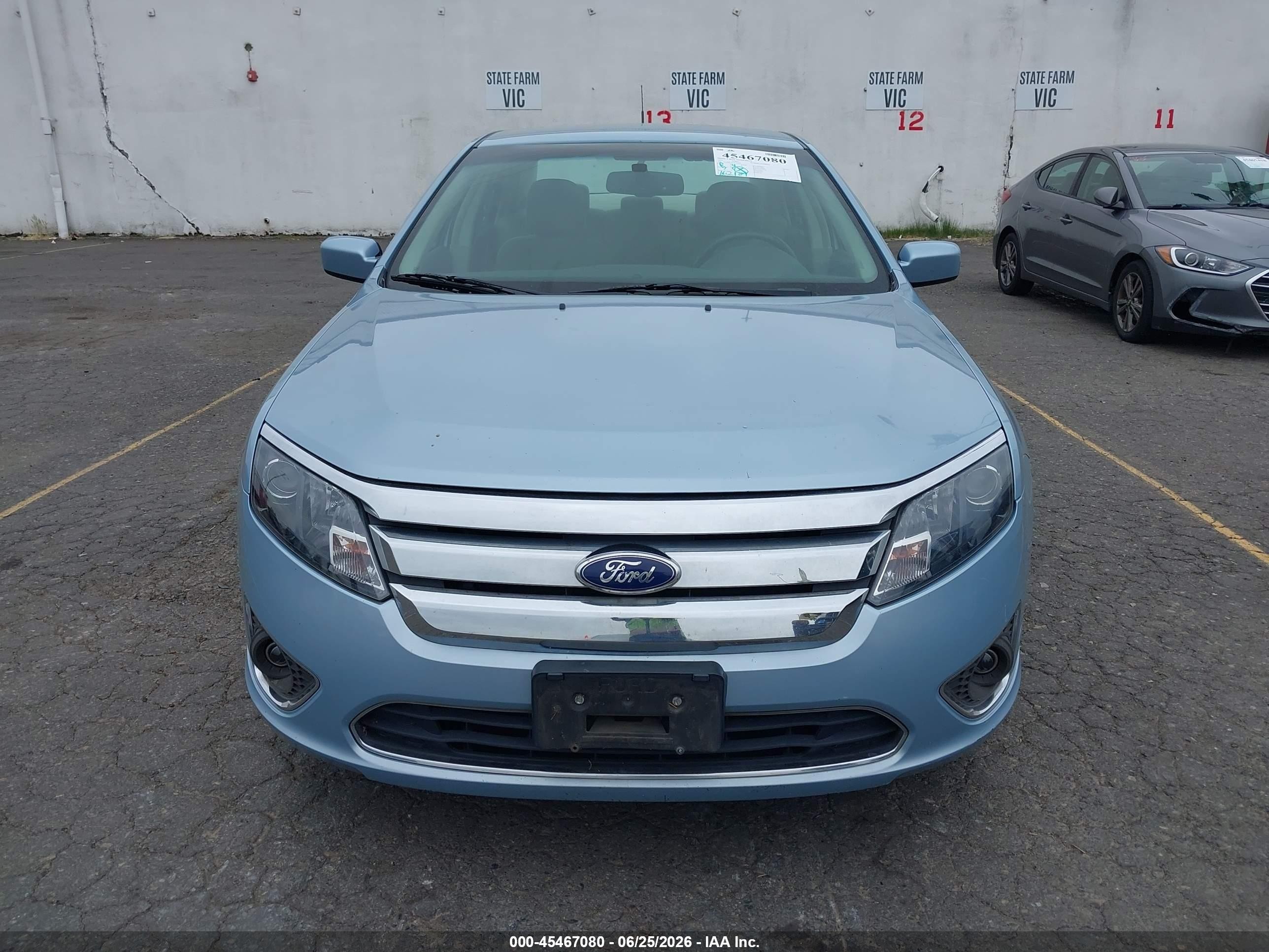 2010 Ford Fusion Hybrid   Light Blue vin: 3FADP0L38AR406506