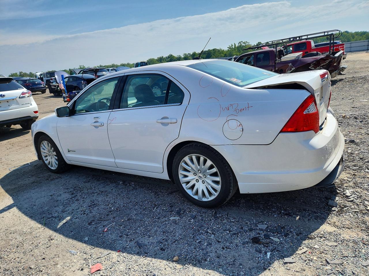2011 Ford Fusion Hybrid White vin: 3FADP0L38BR171381