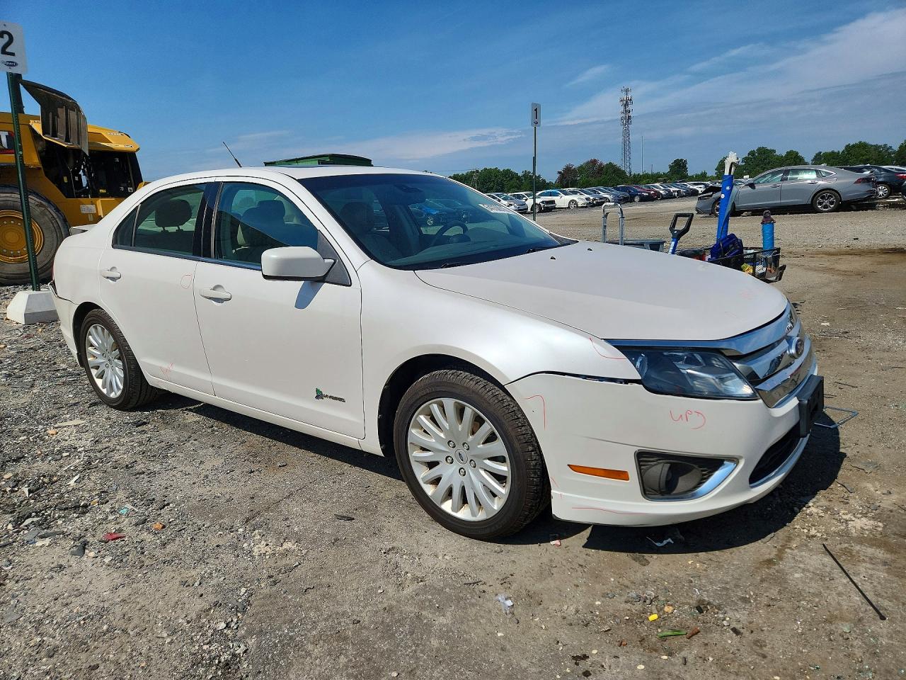 2011 Ford Fusion Hybrid White vin: 3FADP0L38BR171381
