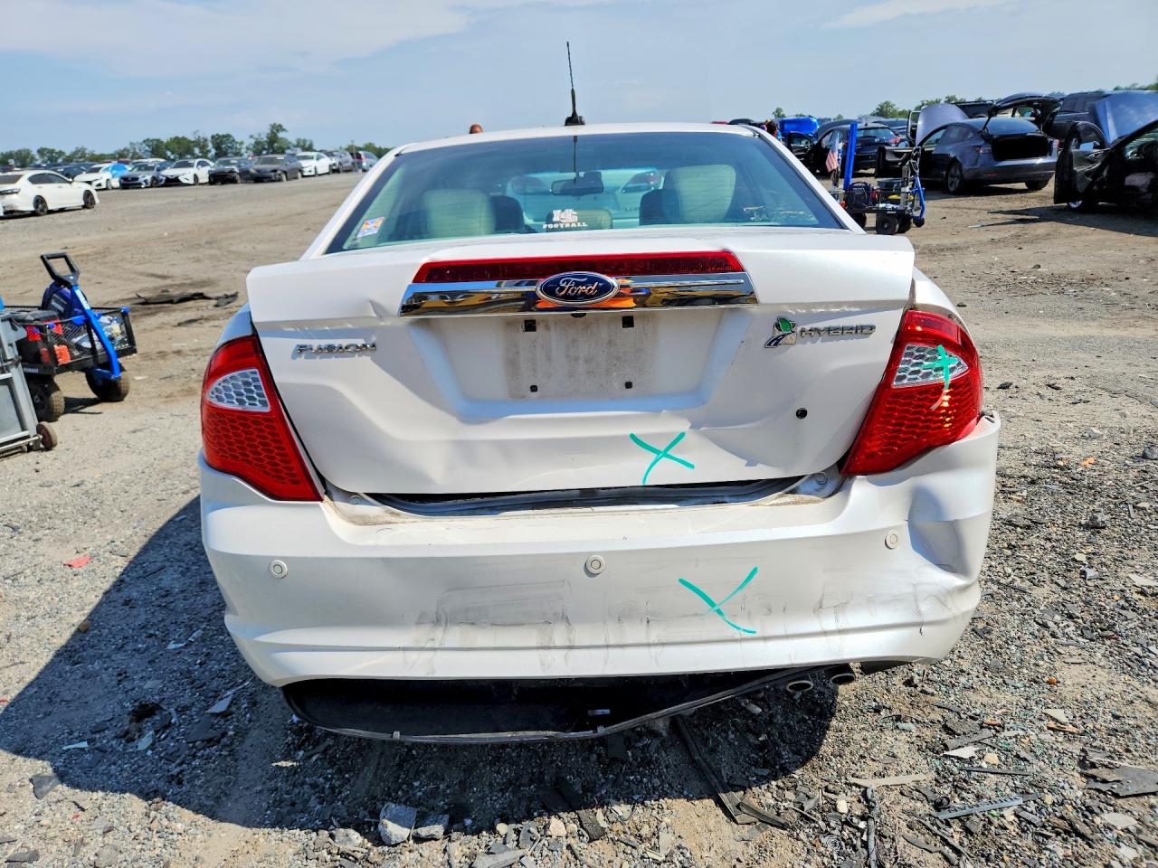 2011 Ford Fusion Hybrid White vin: 3FADP0L38BR171381