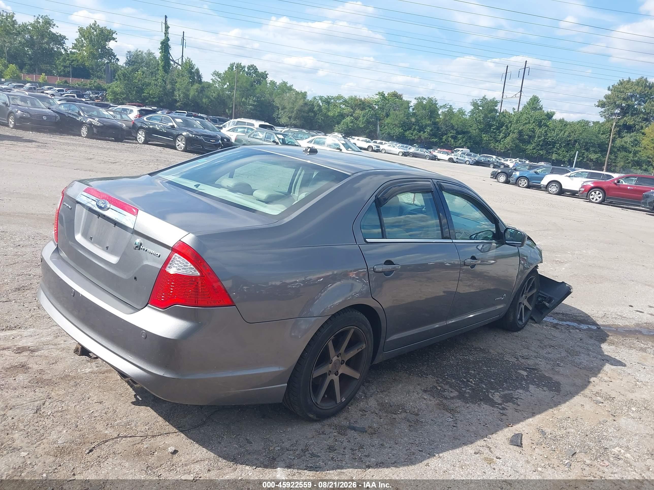 2010 Ford Fusion Hybrid Gray vin: 3FADP0L39AR179262