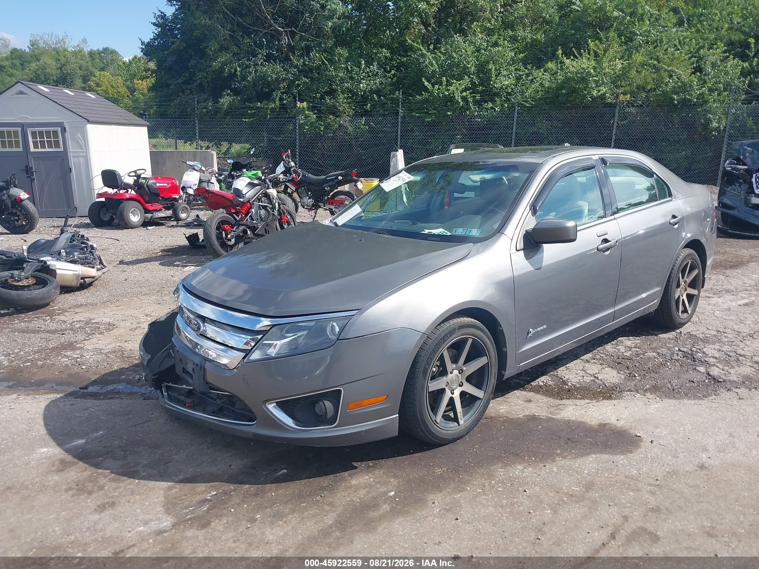 2010 Ford Fusion Hybrid Gray vin: 3FADP0L39AR179262