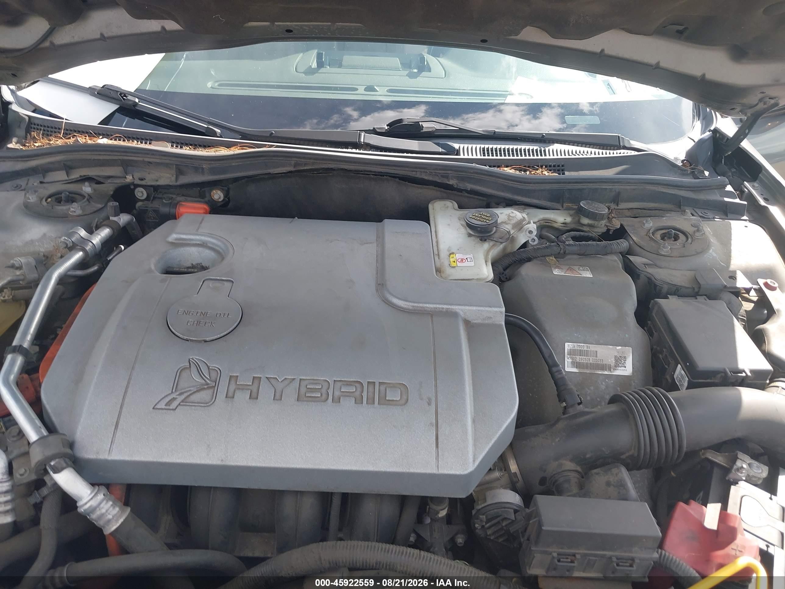 2010 Ford Fusion Hybrid Gray vin: 3FADP0L39AR179262