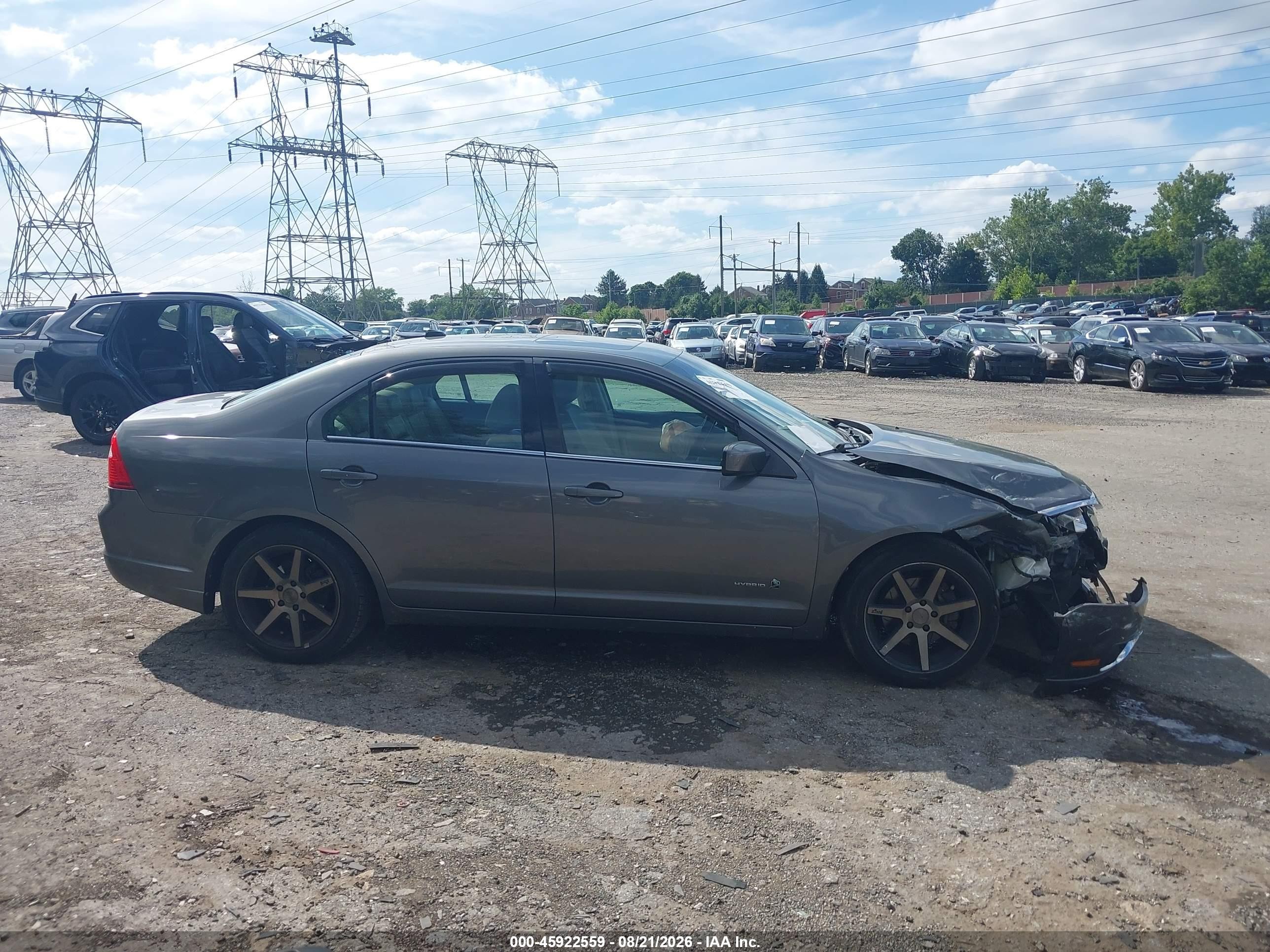 2010 Ford Fusion Hybrid Gray vin: 3FADP0L39AR179262