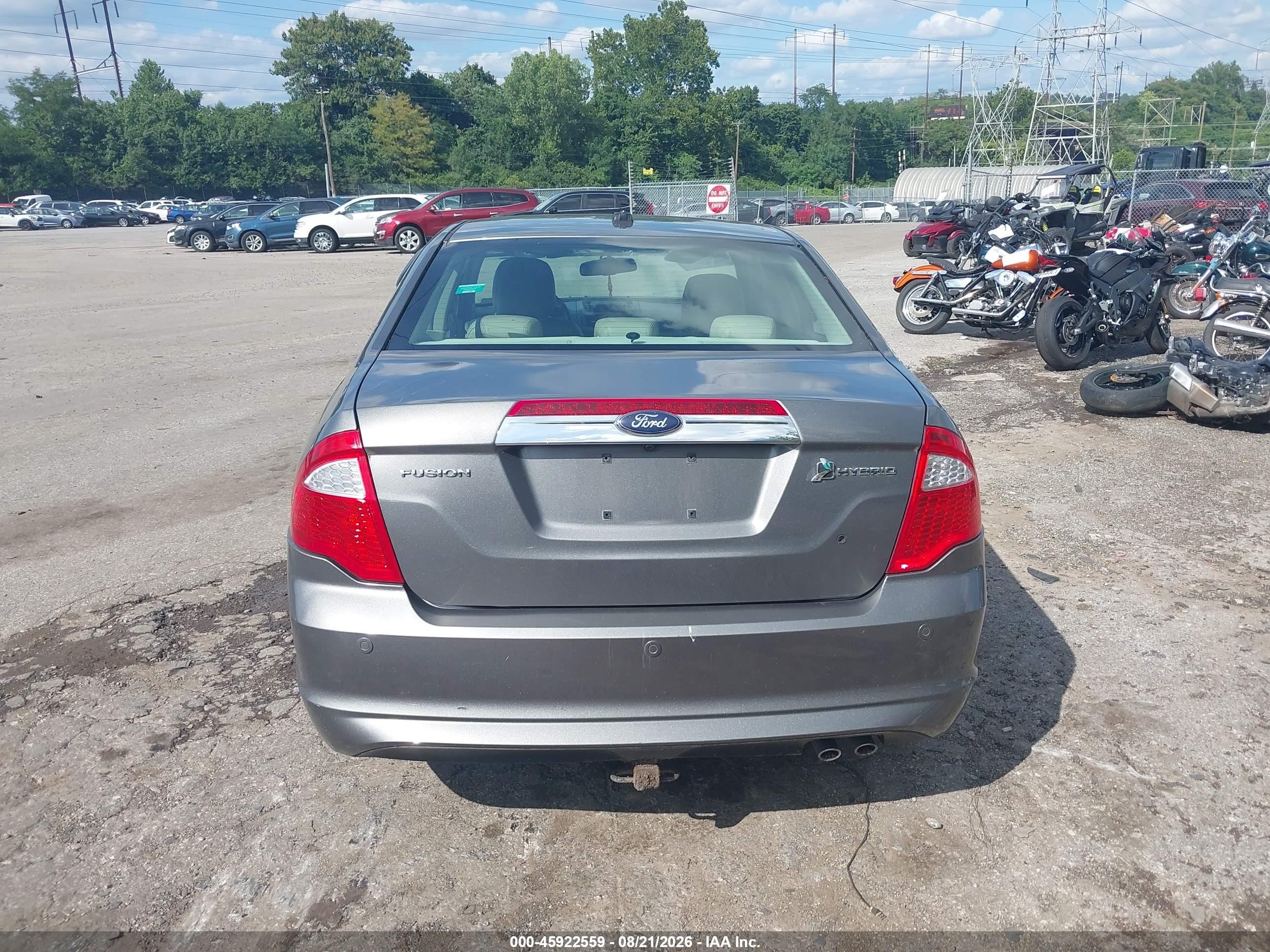 2010 Ford Fusion Hybrid Gray vin: 3FADP0L39AR179262