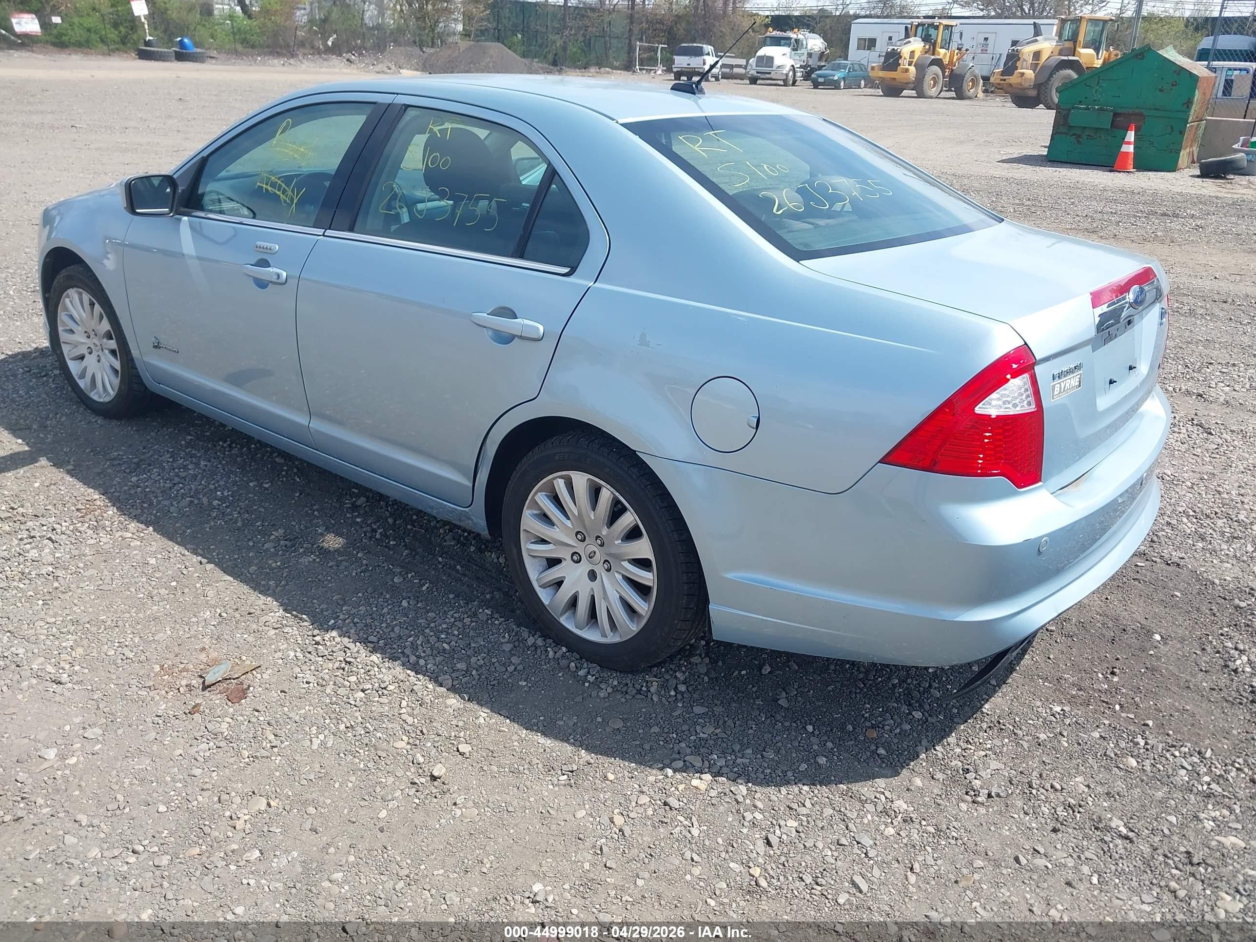 2010 Ford Fusion Hybrid   Blue vin: 3FADP0L39AR280155